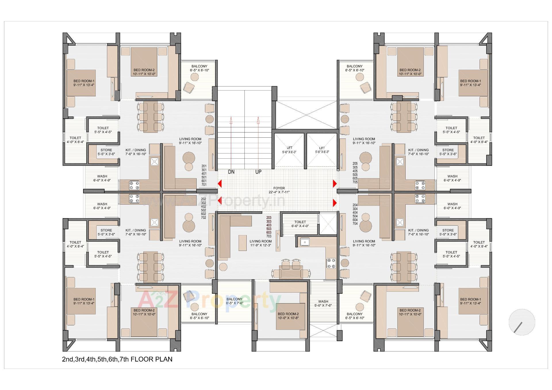 Layout of real estate project Z+ Residency located at Bhavnagar, Bhavnagar, Gujarat