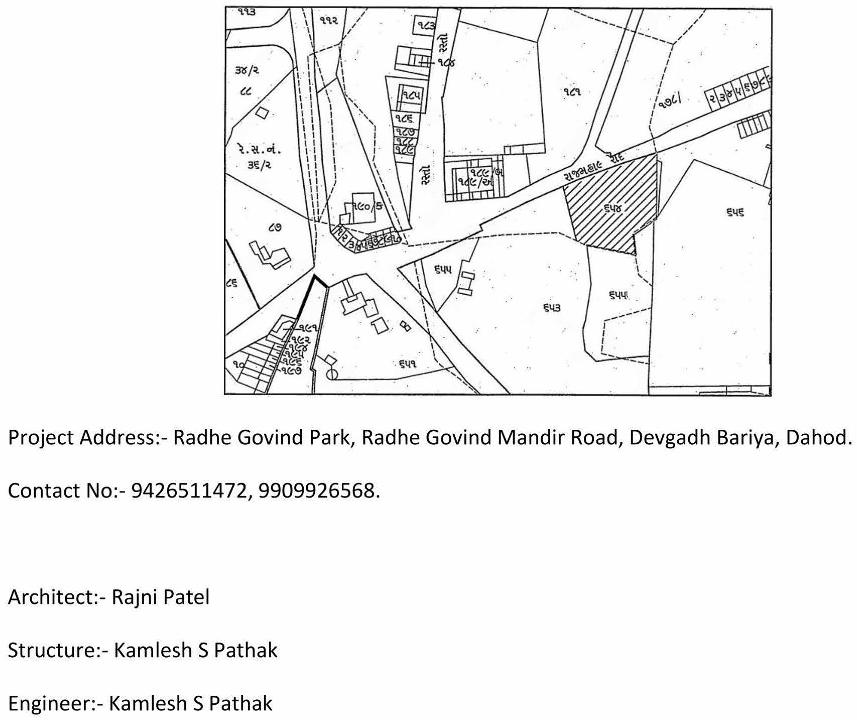  of real estate project Radhe Govind Park located at Devgahdbariya, Dahod, Gujarat