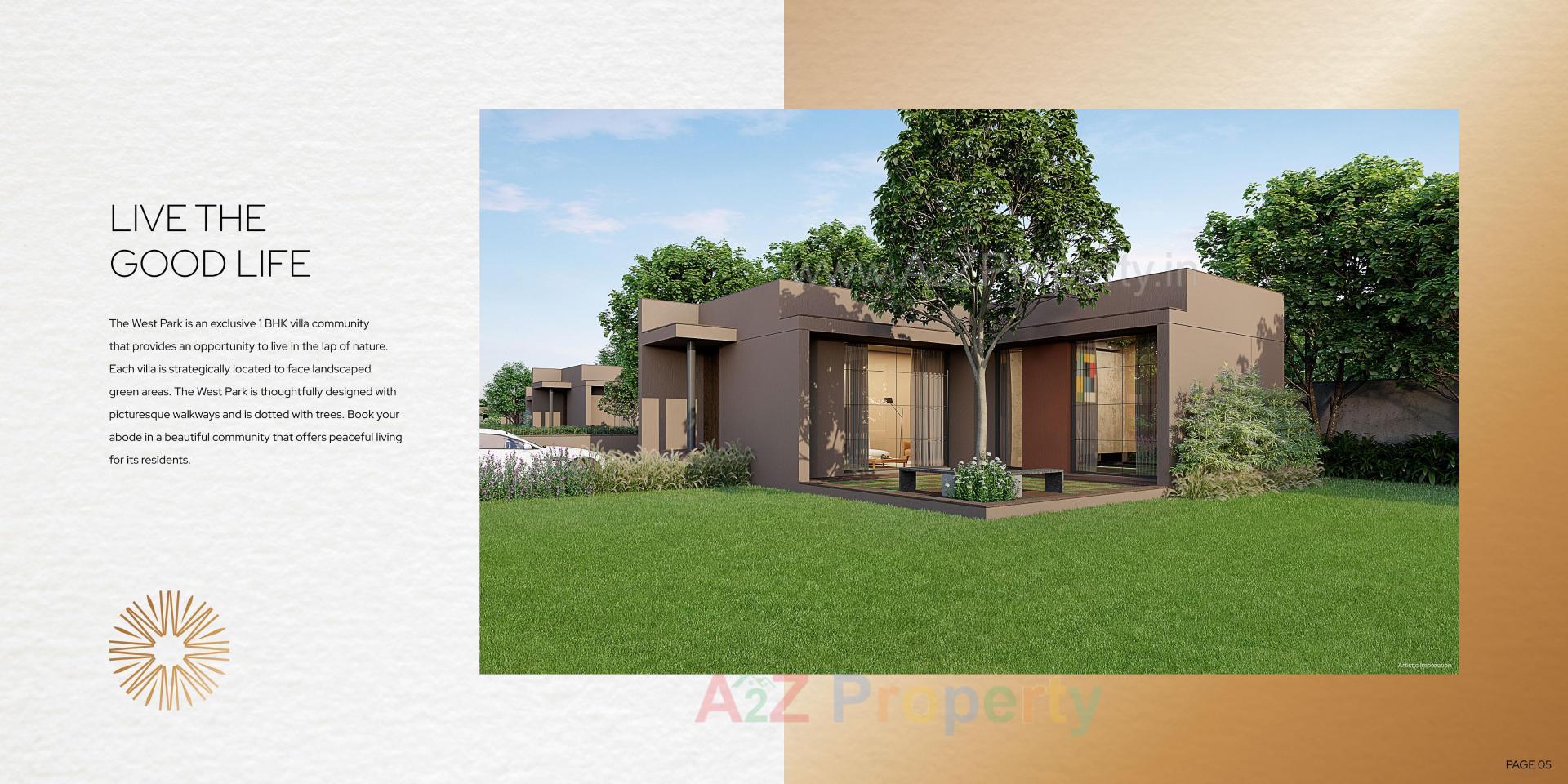 3D Elevation of real estate project Â the West Park located at Dantali, Gandhinagar, Gujarat