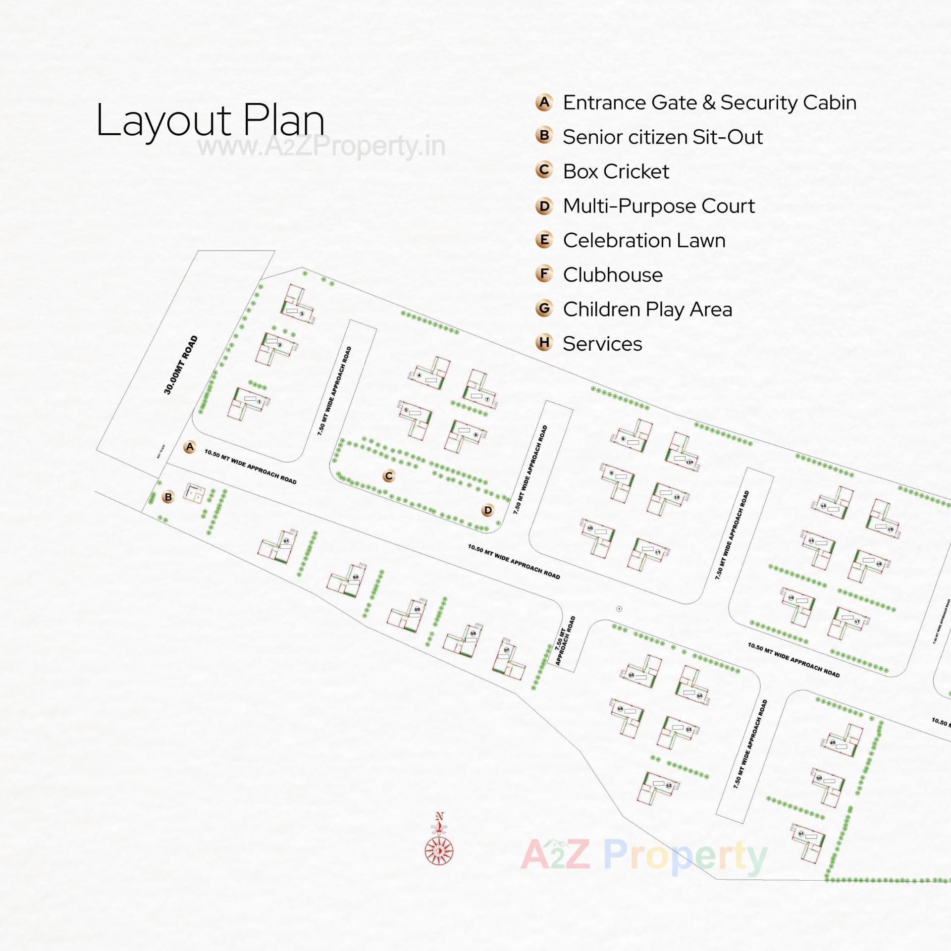 Layout of real estate project Â the West Park located at Dantali, Gandhinagar, Gujarat