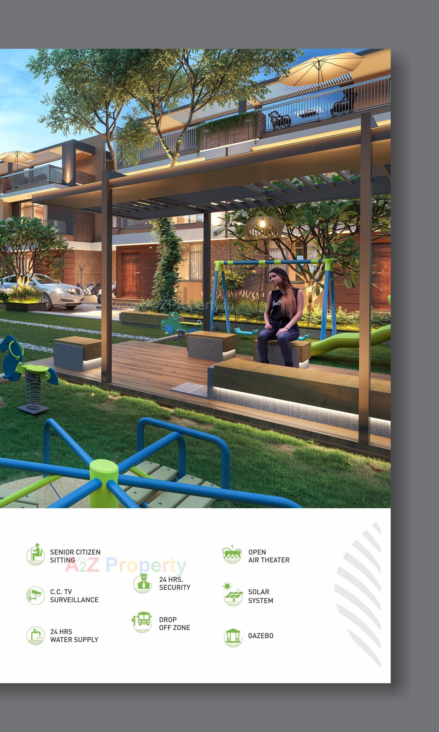 3D Elevation of real estate project Aameen located at Vavol, Gandhinagar, Gujarat