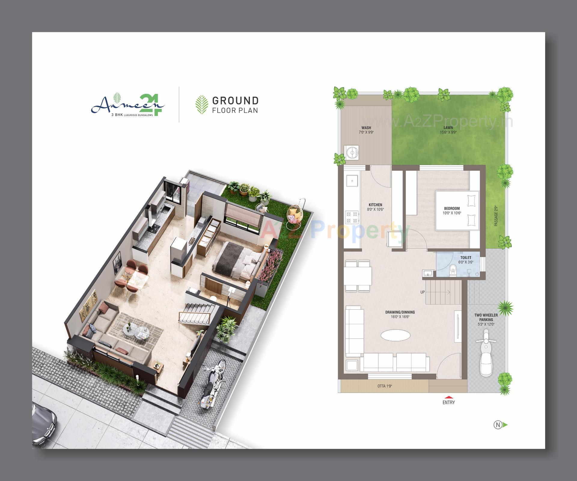 Layout of real estate project Aameen located at Vavol, Gandhinagar, Gujarat