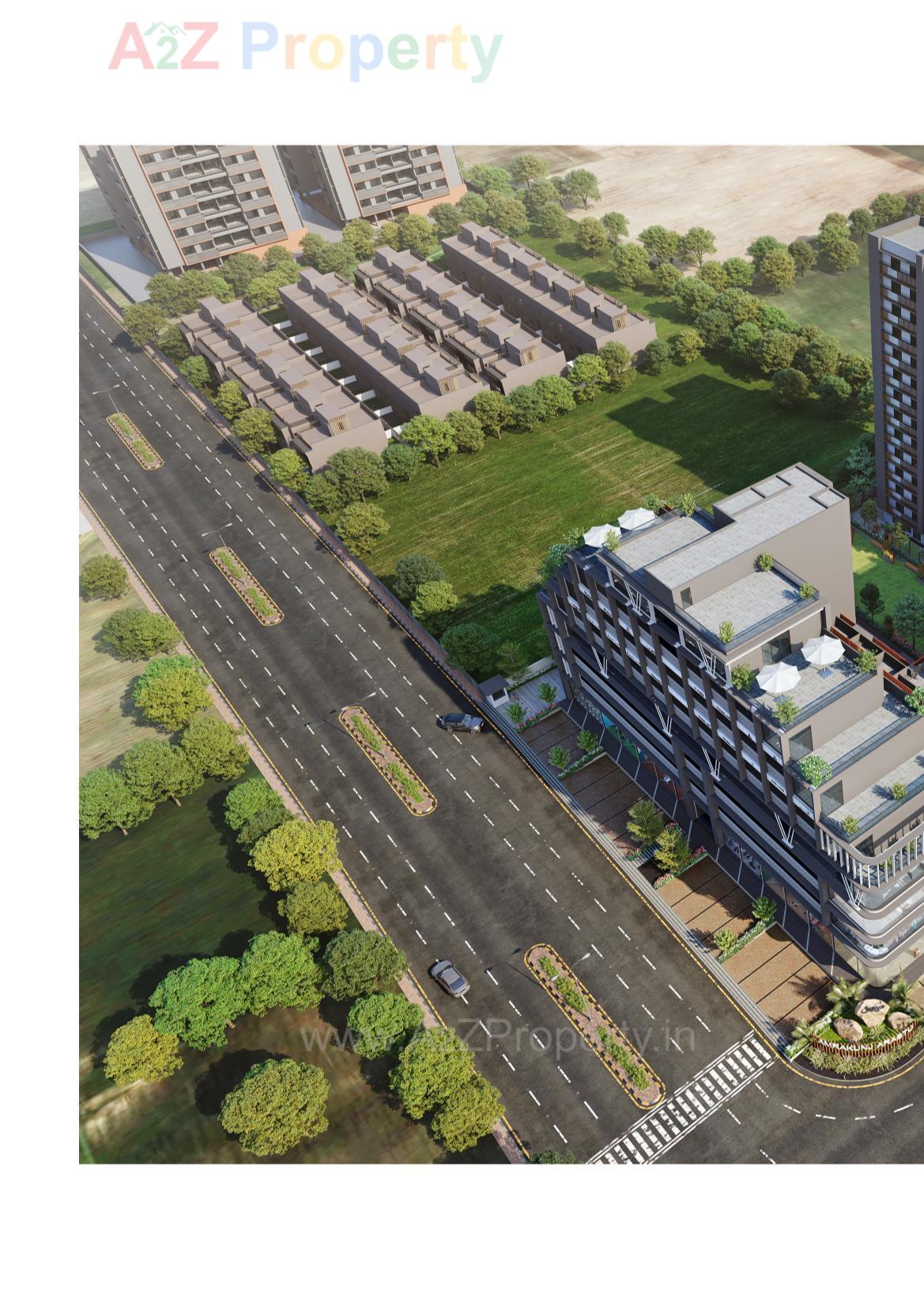 3D Elevation of real estate project Aamrakunj Arastu located at Zundal, Gandhinagar, Gujarat