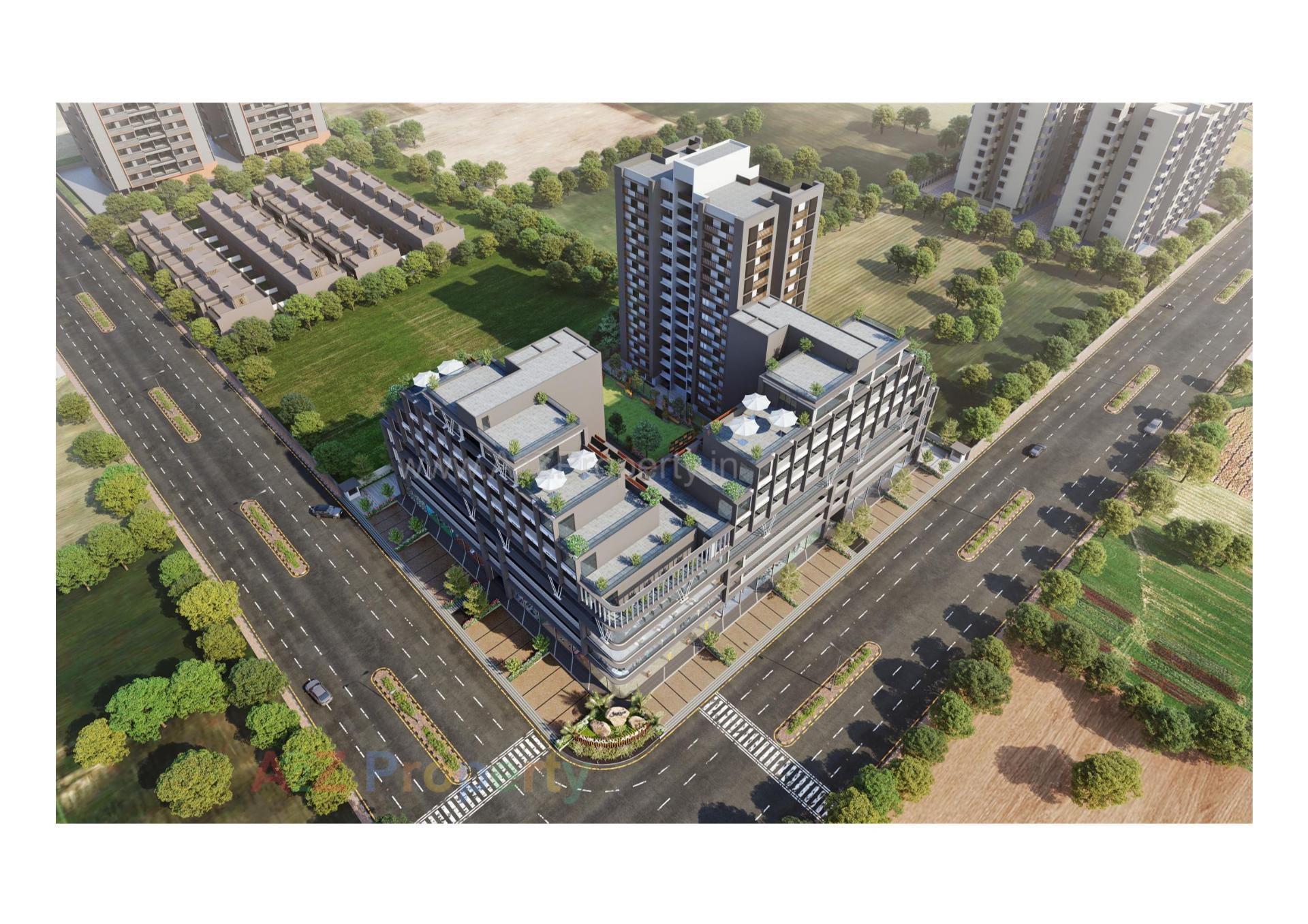 3D Elevation of real estate project Aamrakunj Arastu located at Zundal, Gandhinagar, Gujarat