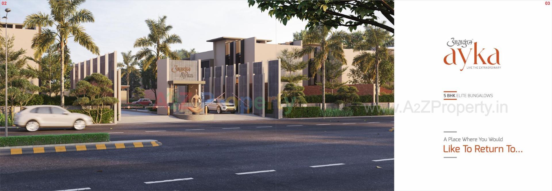 3D Elevation of real estate project Aamrakunj Ayka located at Bhat, Gandhinagar, Gujarat