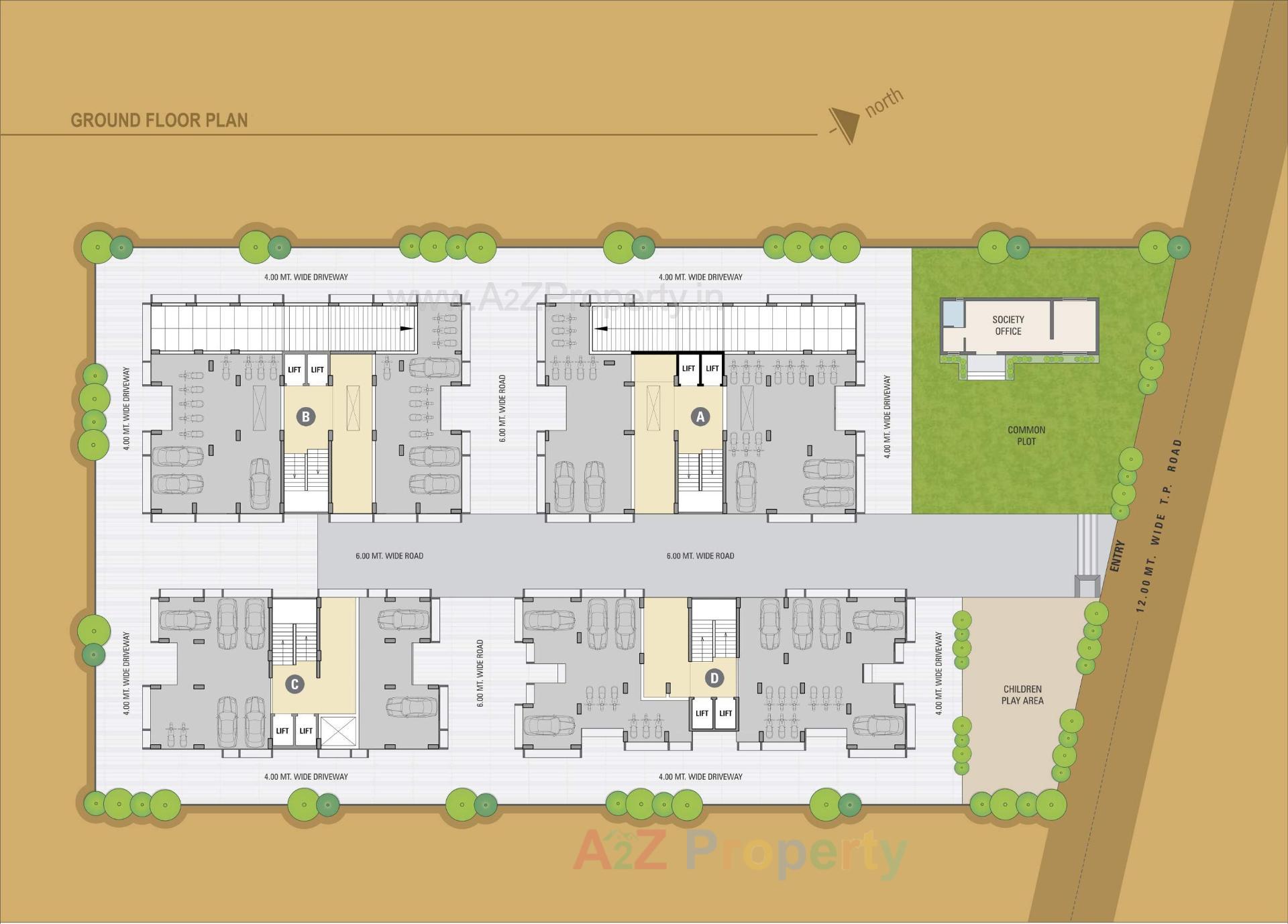 Layout of real estate project Aamrakunj Parshad located at Pethapur, Gandhinagar, Gujarat