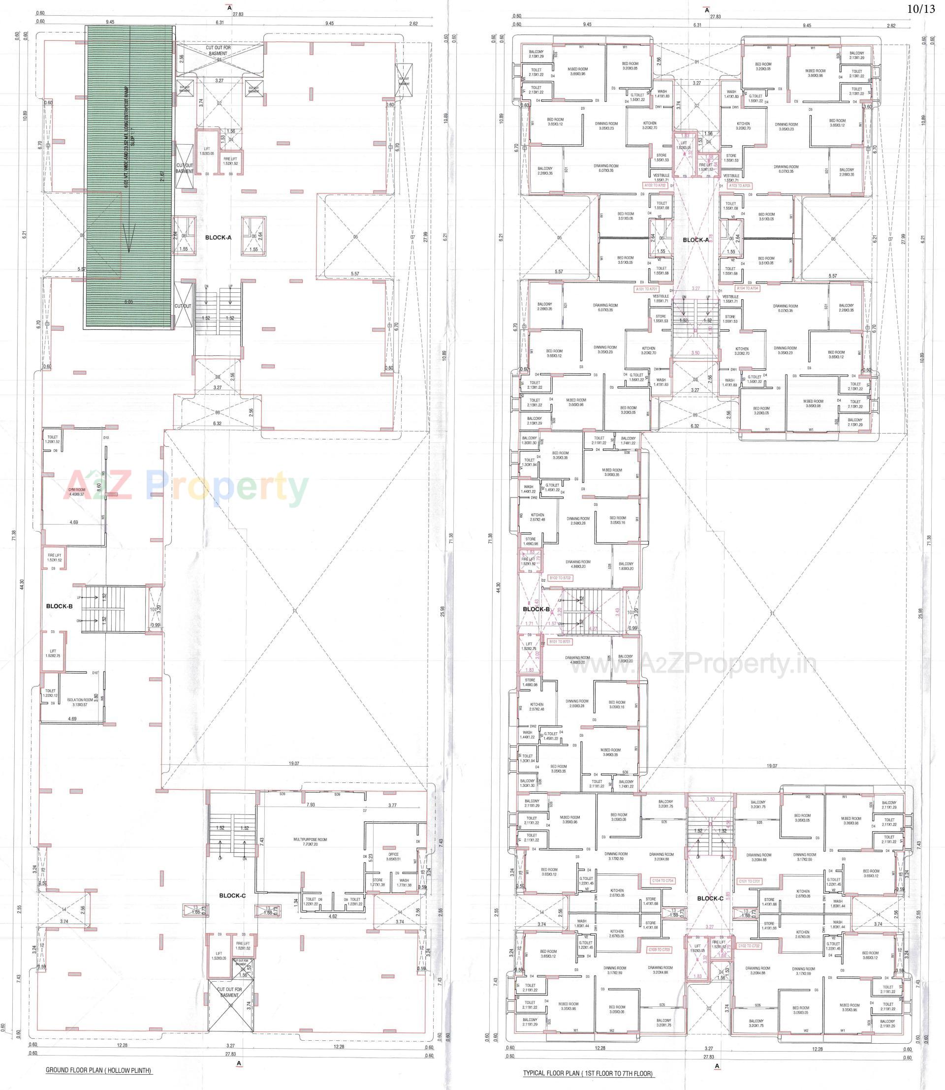 Layout of real estate project Aamrakunj Royal located at Pethapur, Gandhinagar, Gujarat