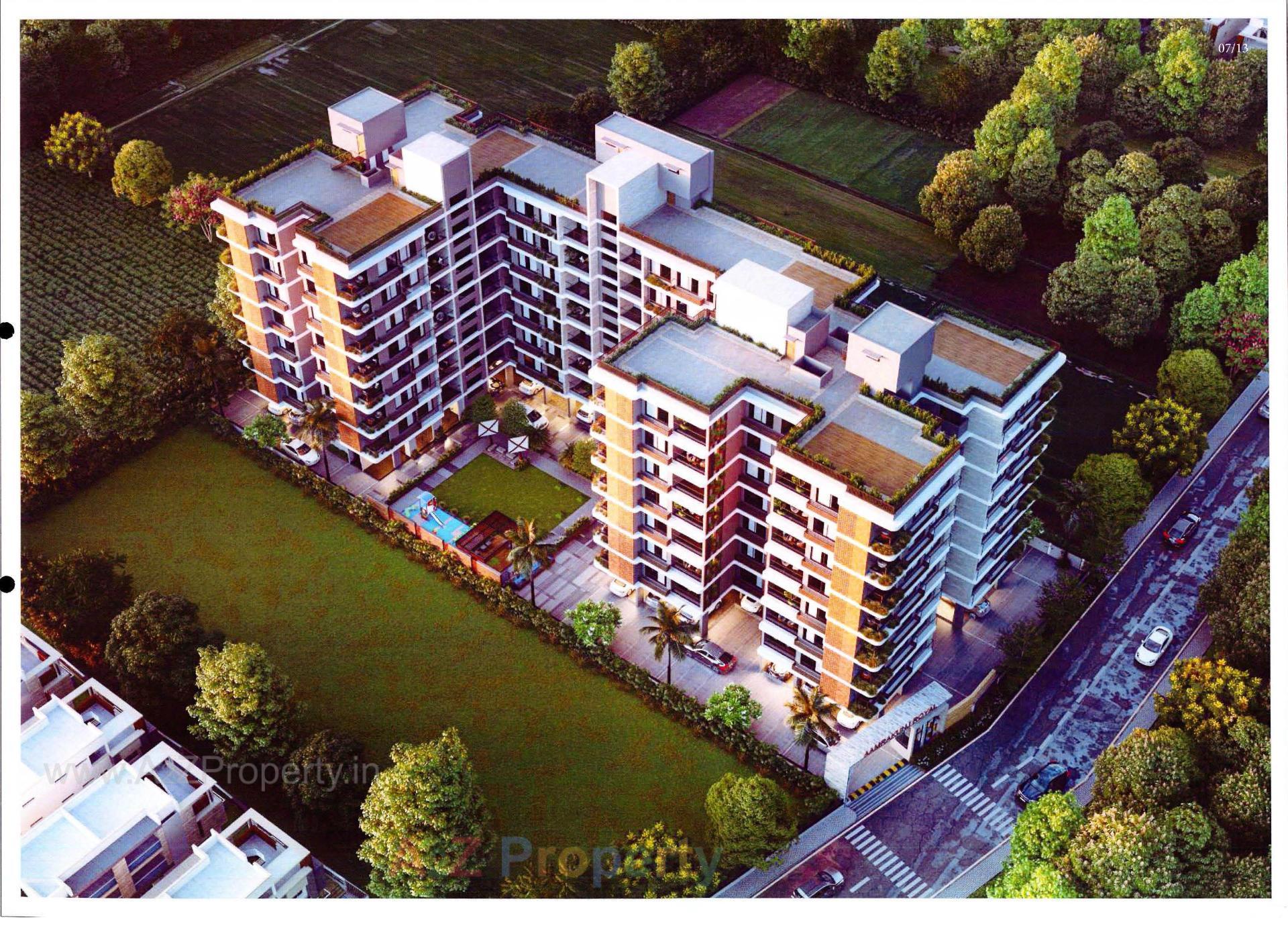 3D Elevation of real estate project Aamrakunj Royal located at Pethapur, Gandhinagar, Gujarat