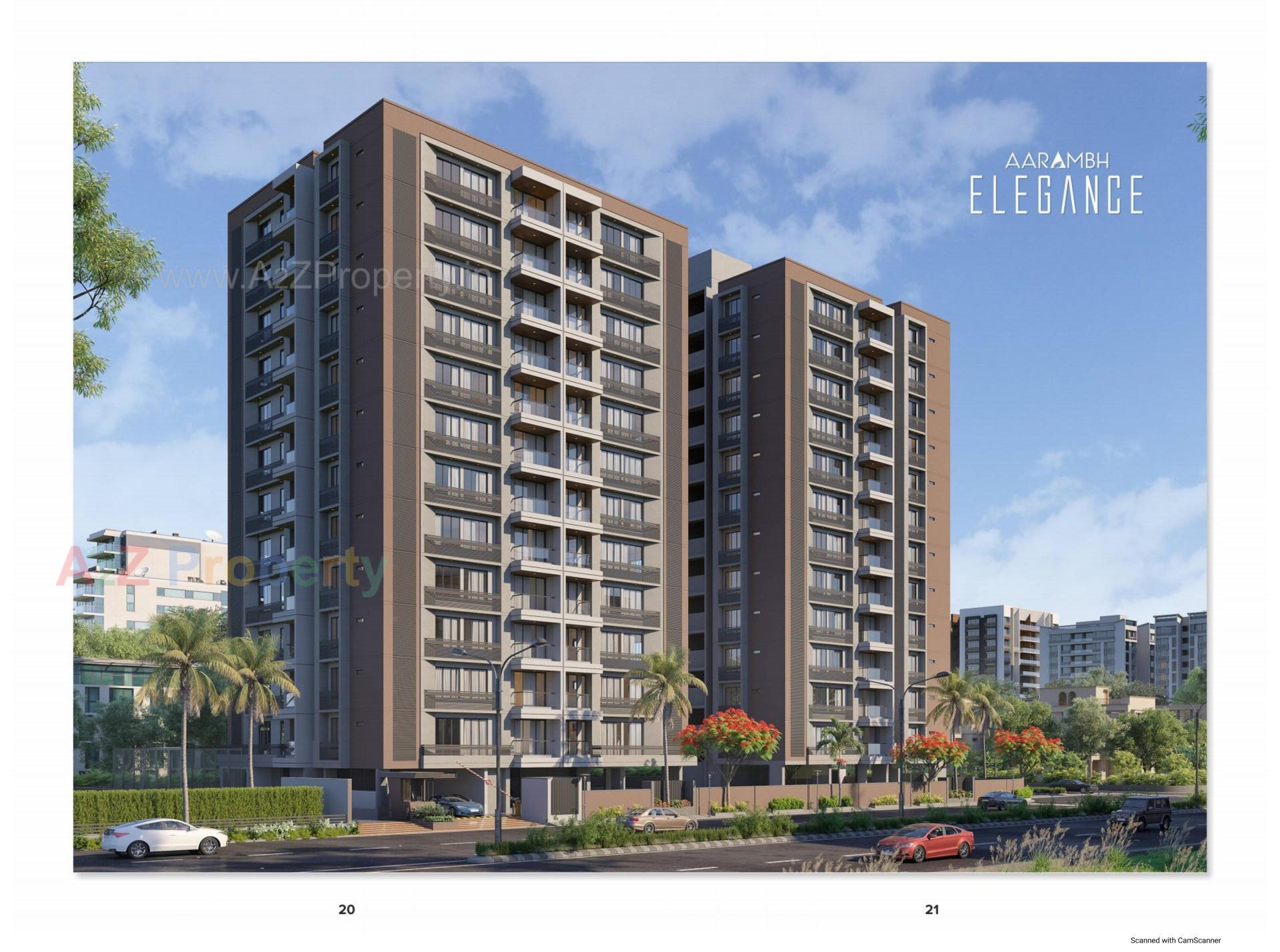 3D Elevation of real estate project Aarambh Elegance located at Gandhinagar, Gandhinagar, Gujarat