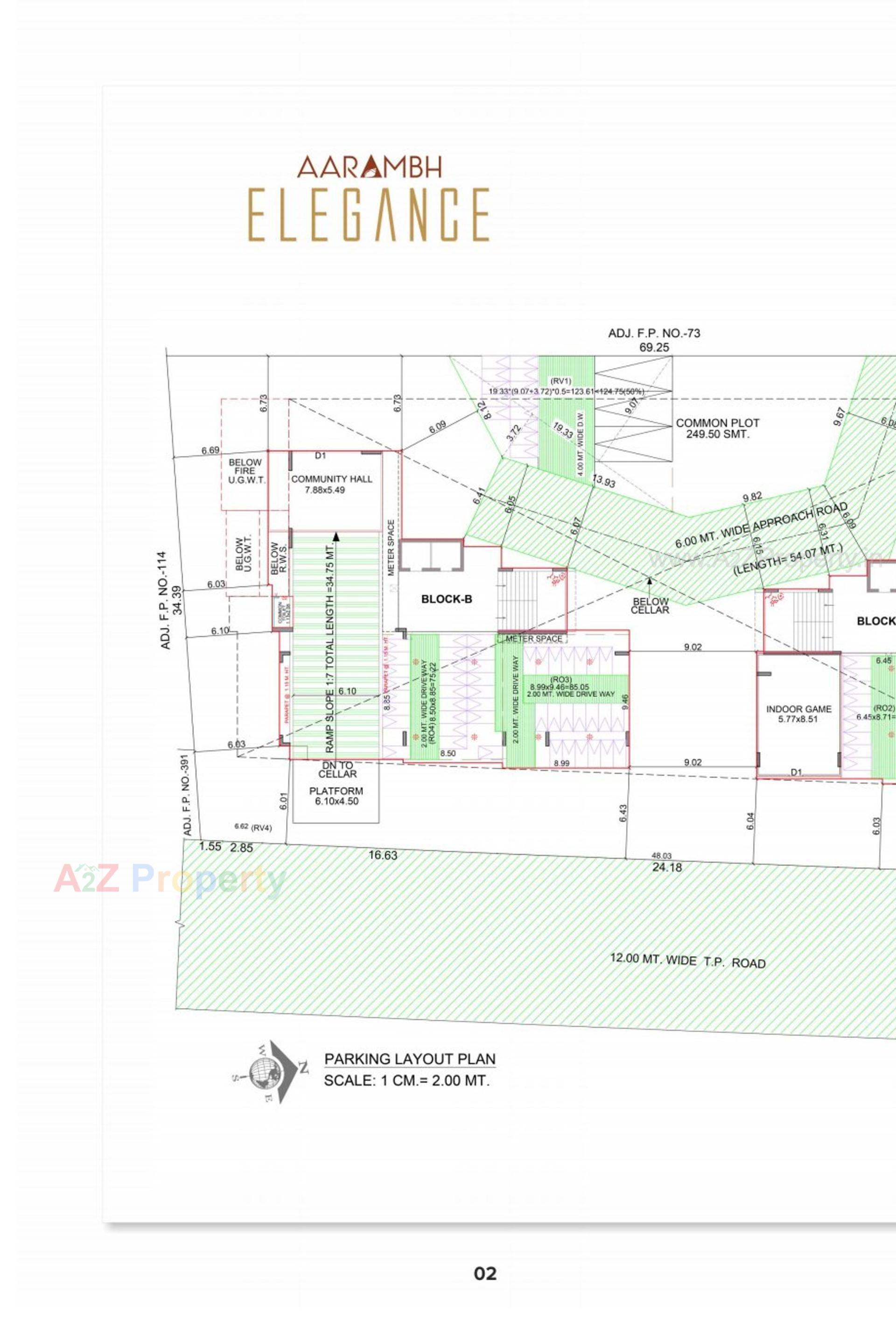 Layout of real estate project Aarambh Elegance located at Gandhinagar, Gandhinagar, Gujarat