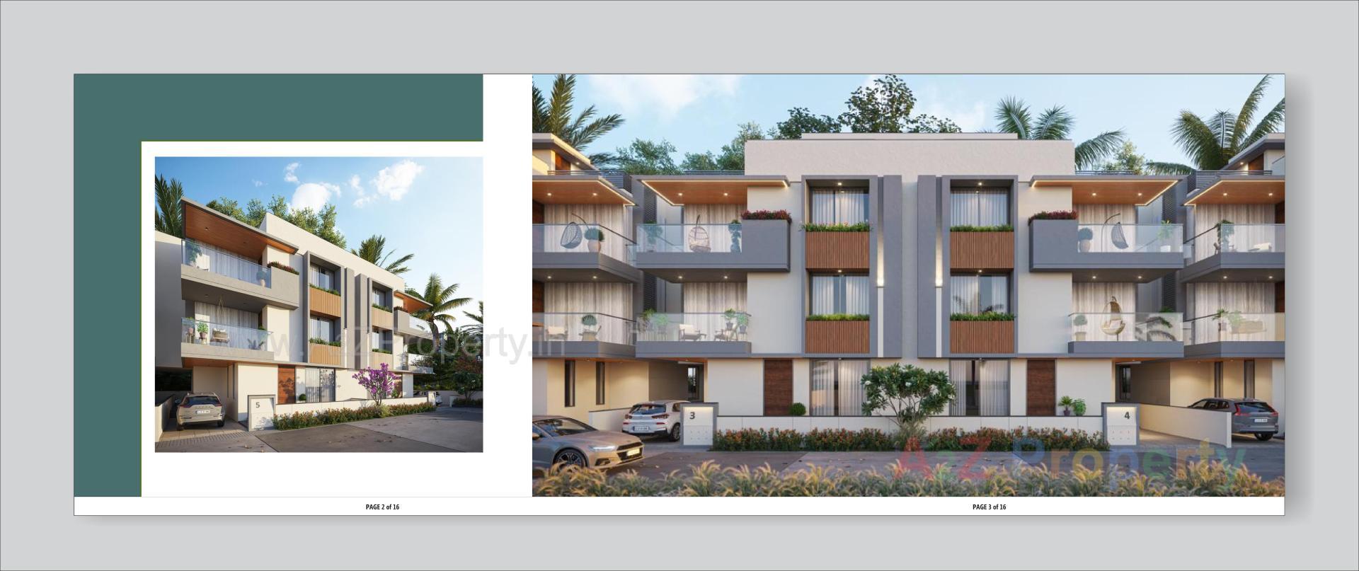 3D Elevation of real estate project Aarna Legacy located at Randesan, Gandhinagar, Gujarat