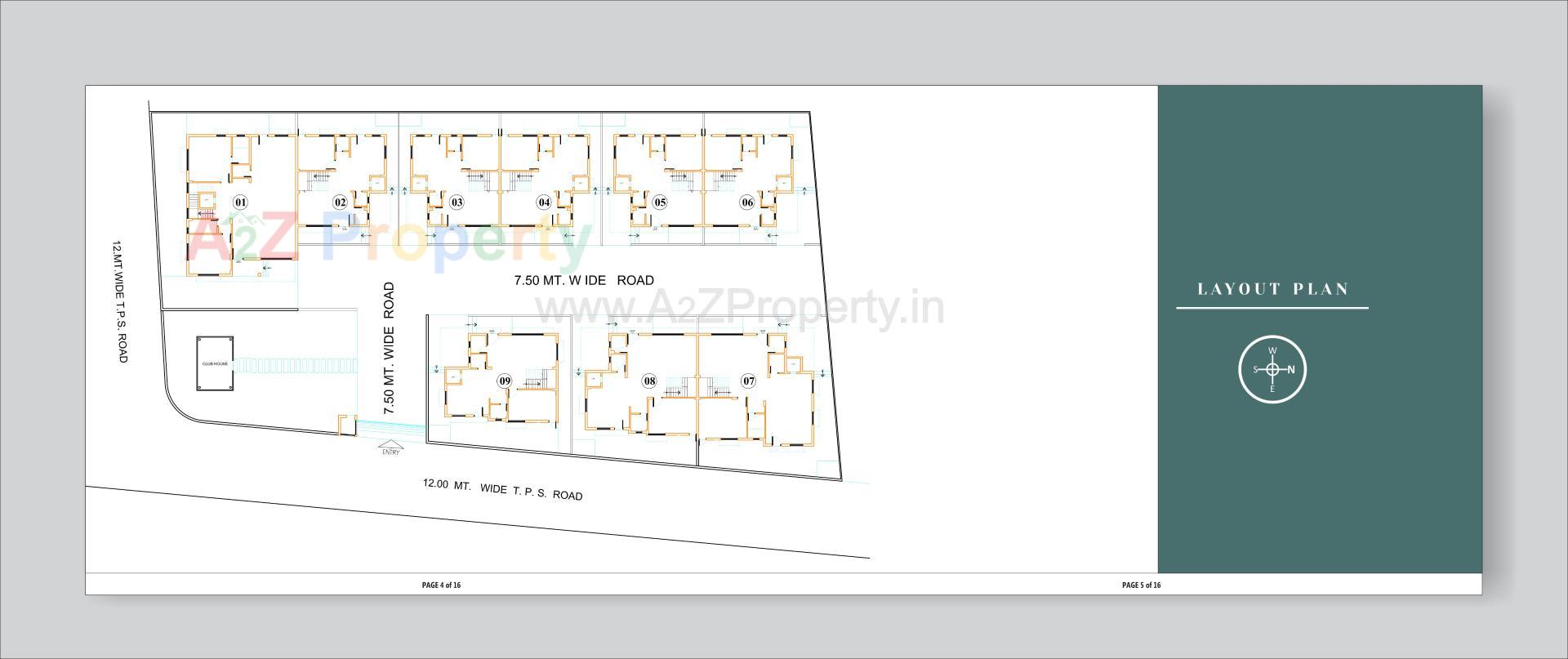 Layout of real estate project Aarna Legacy located at Randesan, Gandhinagar, Gujarat