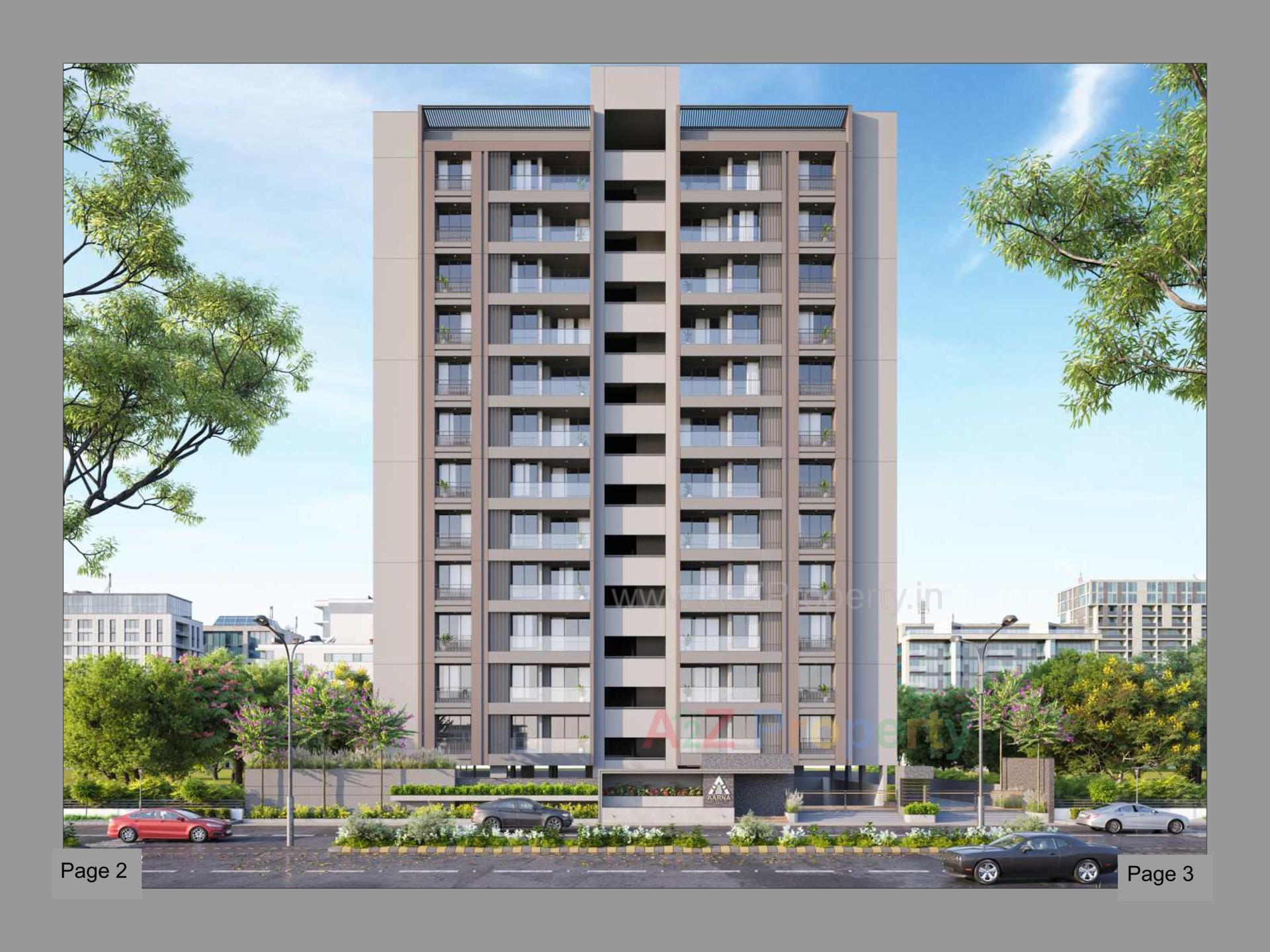 3D Elevation of real estate project Aarna Sky located at Gandhinagar, Gandhinagar, Gujarat