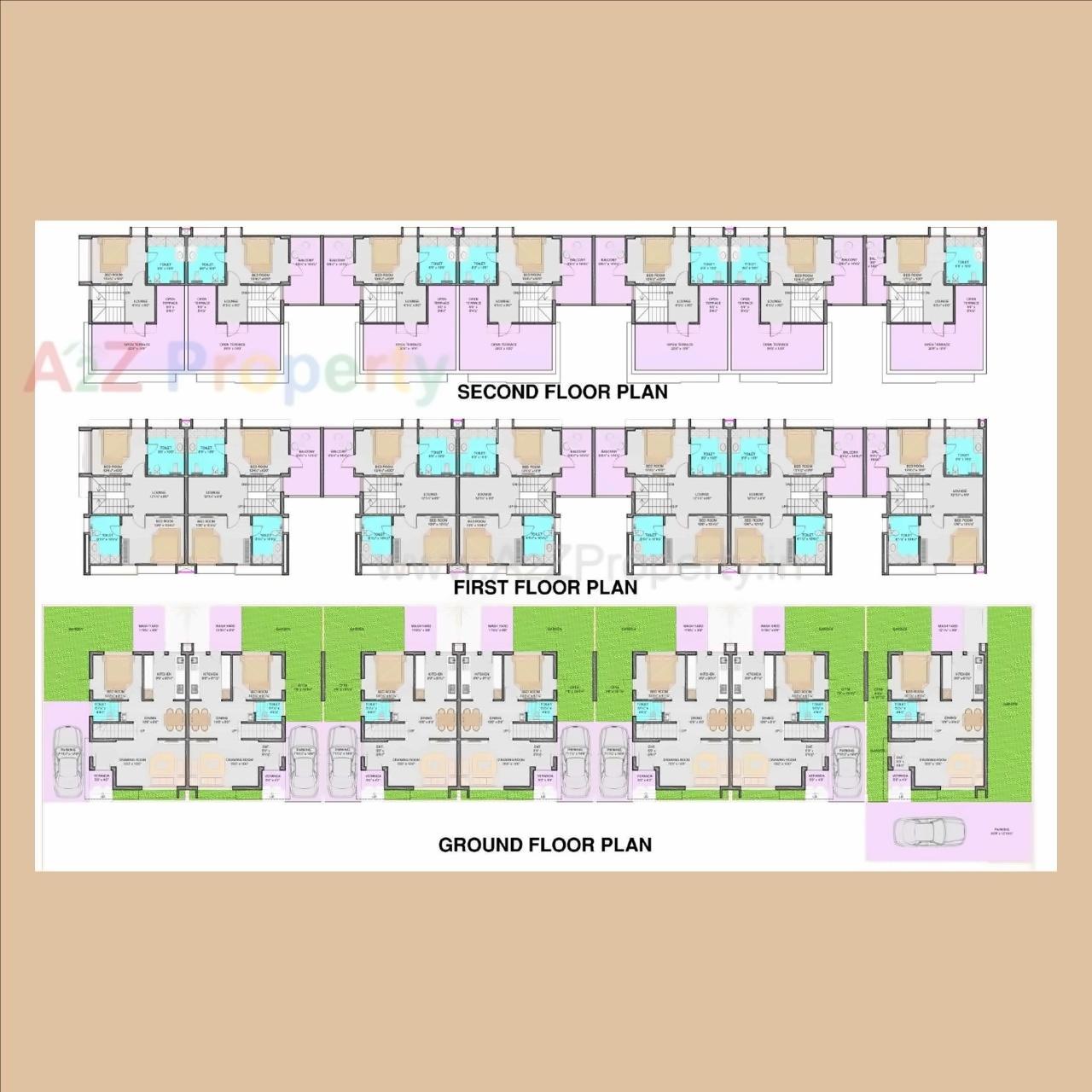 Layout of real estate project Aashudev Villa located at Gandhinagar, Gandhinagar, Gujarat