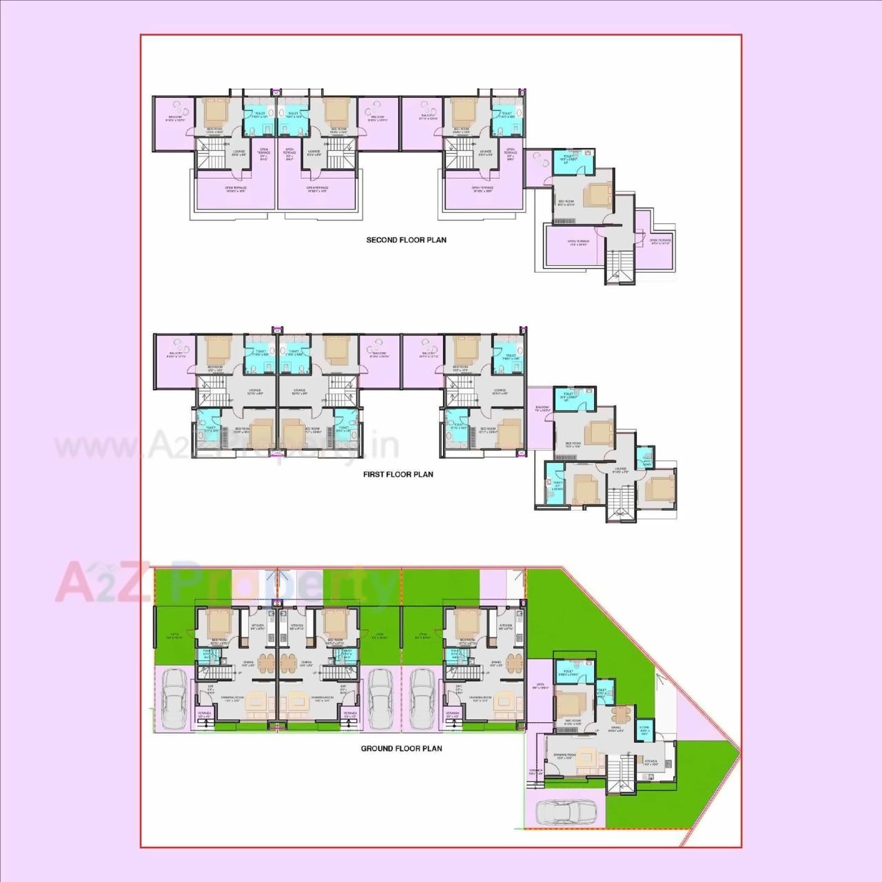 Layout of real estate project Aashudev Villa located at Gandhinagar, Gandhinagar, Gujarat