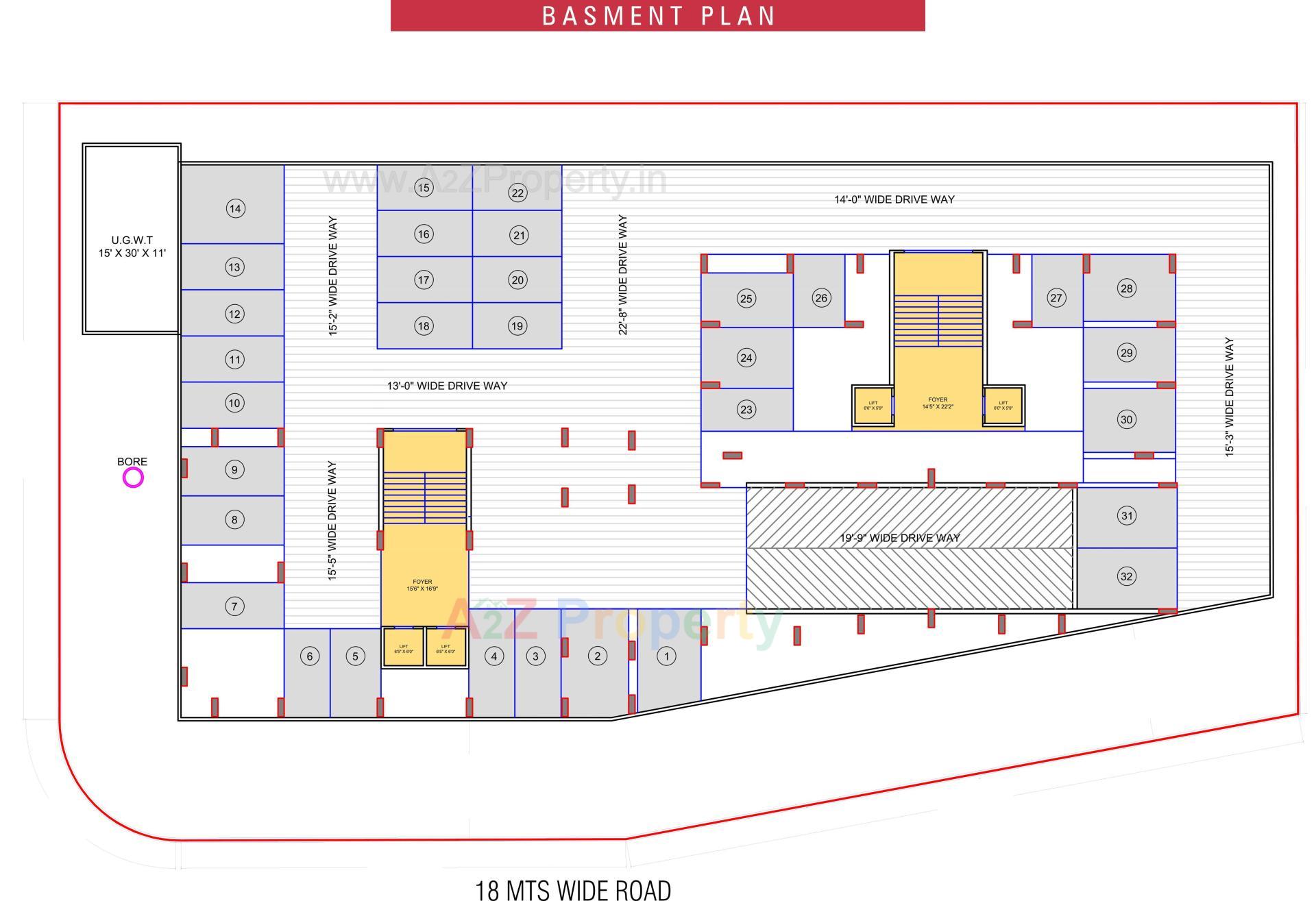 Layout of real estate project Aastha Pride located at Pethapur, Gandhinagar, Gujarat