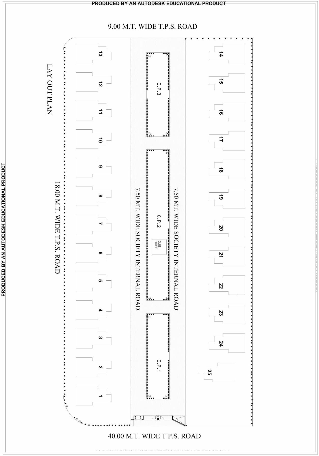 Layout of real estate project Aatrey Exotica located at Bhat, Gandhinagar, Gujarat