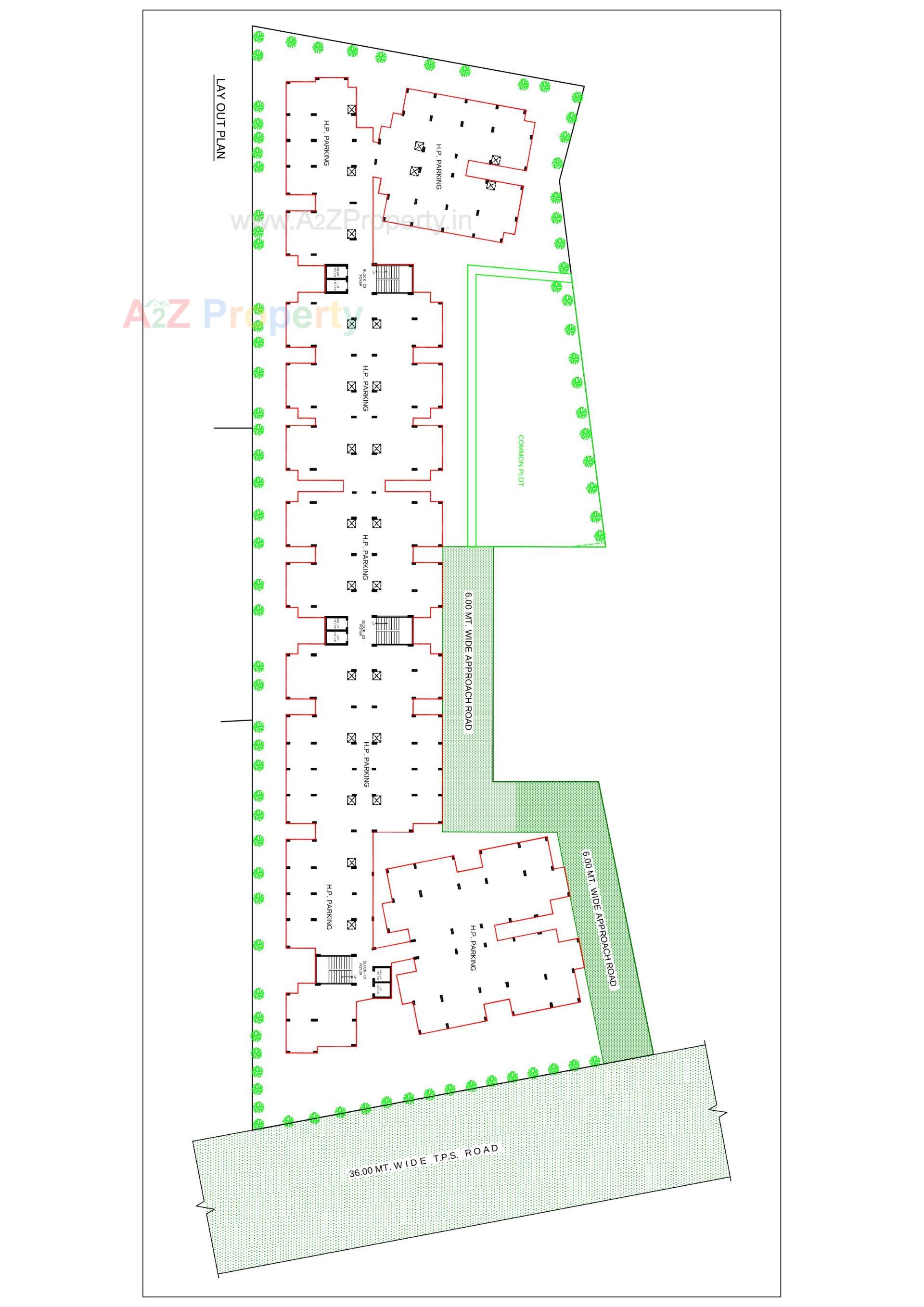 Layout of real estate project Aatrey Ivaan located at Chiloda, Gandhinagar, Gujarat