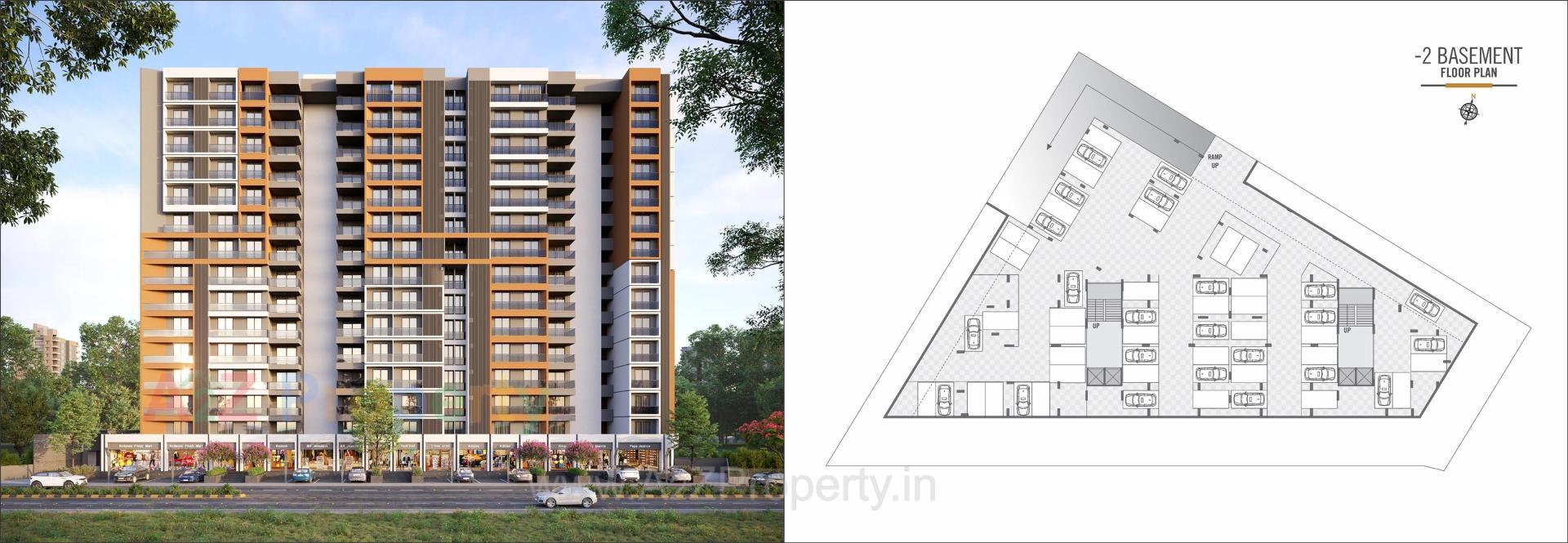 Layout of real estate project Aavkar located at Sargasan, Gandhinagar, Gujarat