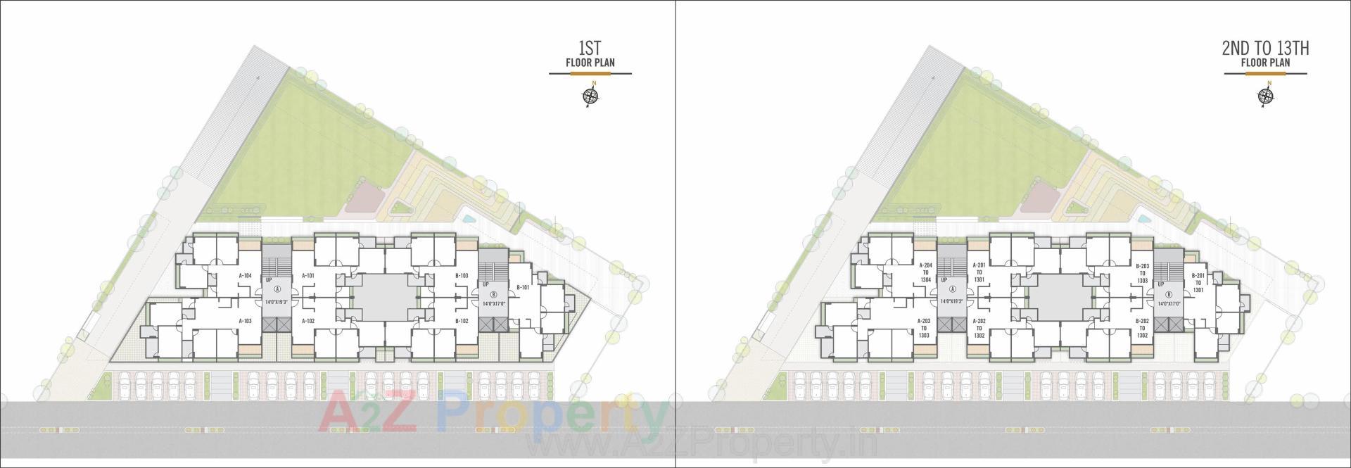 Layout of real estate project Aavkar located at Sargasan, Gandhinagar, Gujarat
