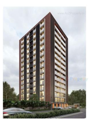 Elevation of real estate project Aavkar Amore located at Sargasan, Gandhinagar, Gujarat