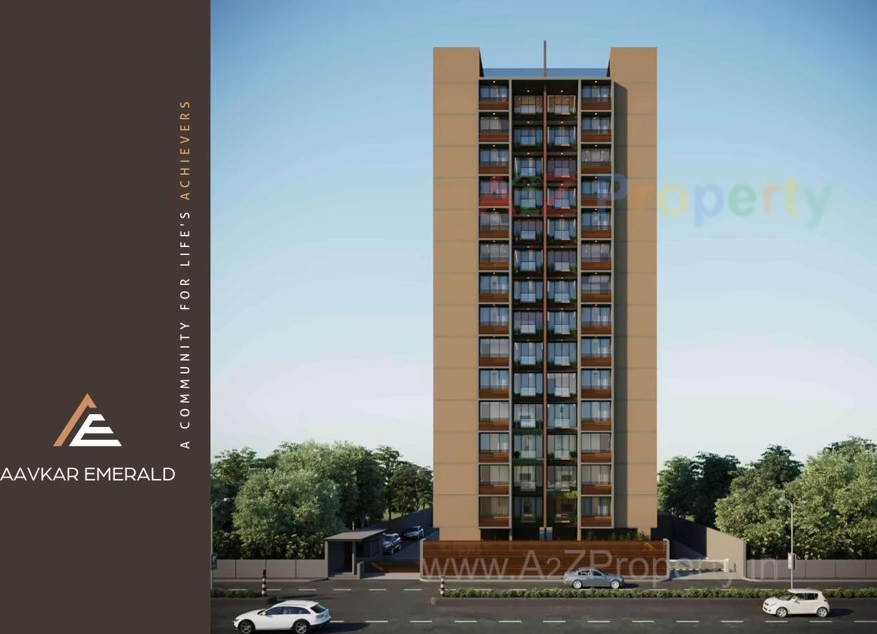 3D Elevation of real estate project Aavkar Emerald located at Gandhinagar, Gandhinagar, Gujarat