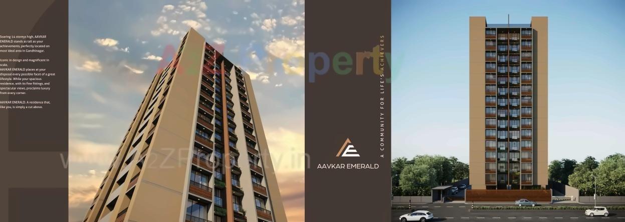 3D Elevation of real estate project Aavkar Emerald located at Gandhinagar, Gandhinagar, Gujarat