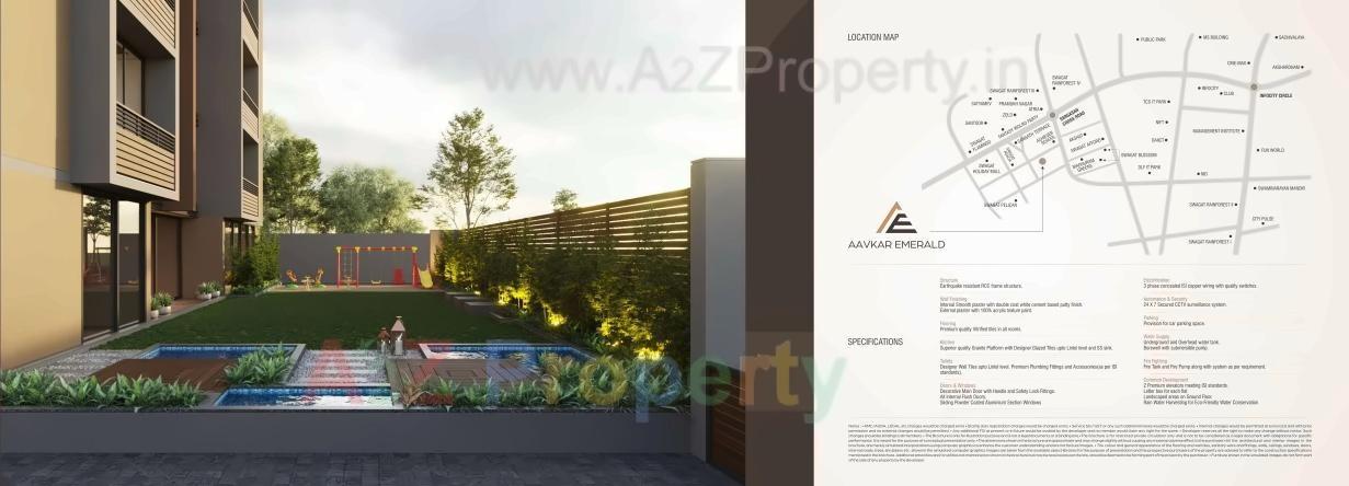 3D Elevation of real estate project Aavkar Emerald located at Gandhinagar, Gandhinagar, Gujarat