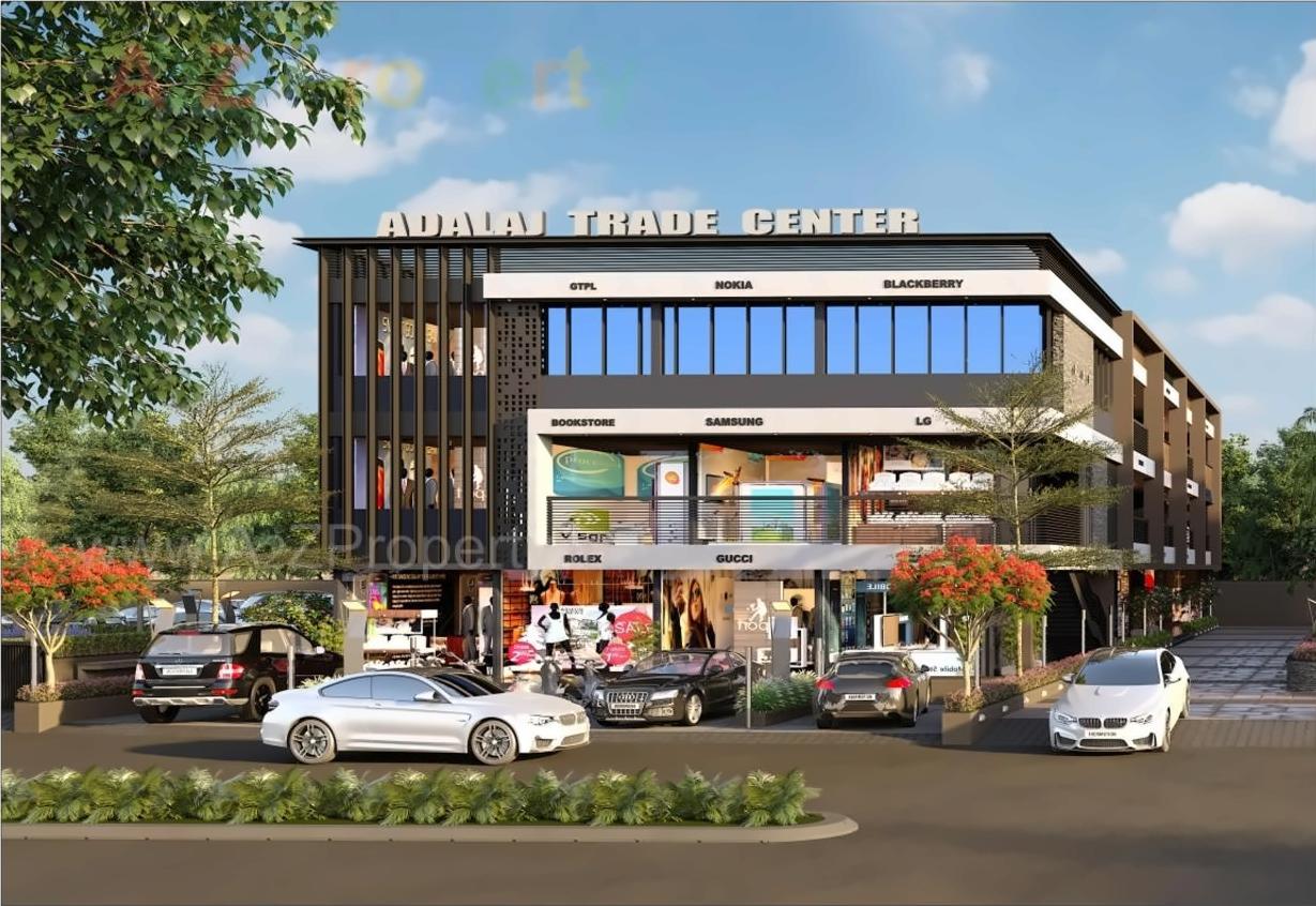 3D Elevation of real estate project Adalaj Trade Center located at Adalaj, Gandhinagar, Gujarat