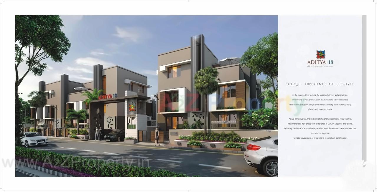 3D Elevation of real estate project Aditya located at Thaltej, Gandhinagar, Gujarat