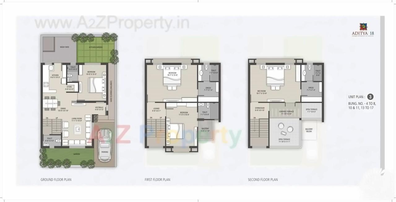 Layout of real estate project Aditya located at Thaltej, Gandhinagar, Gujarat