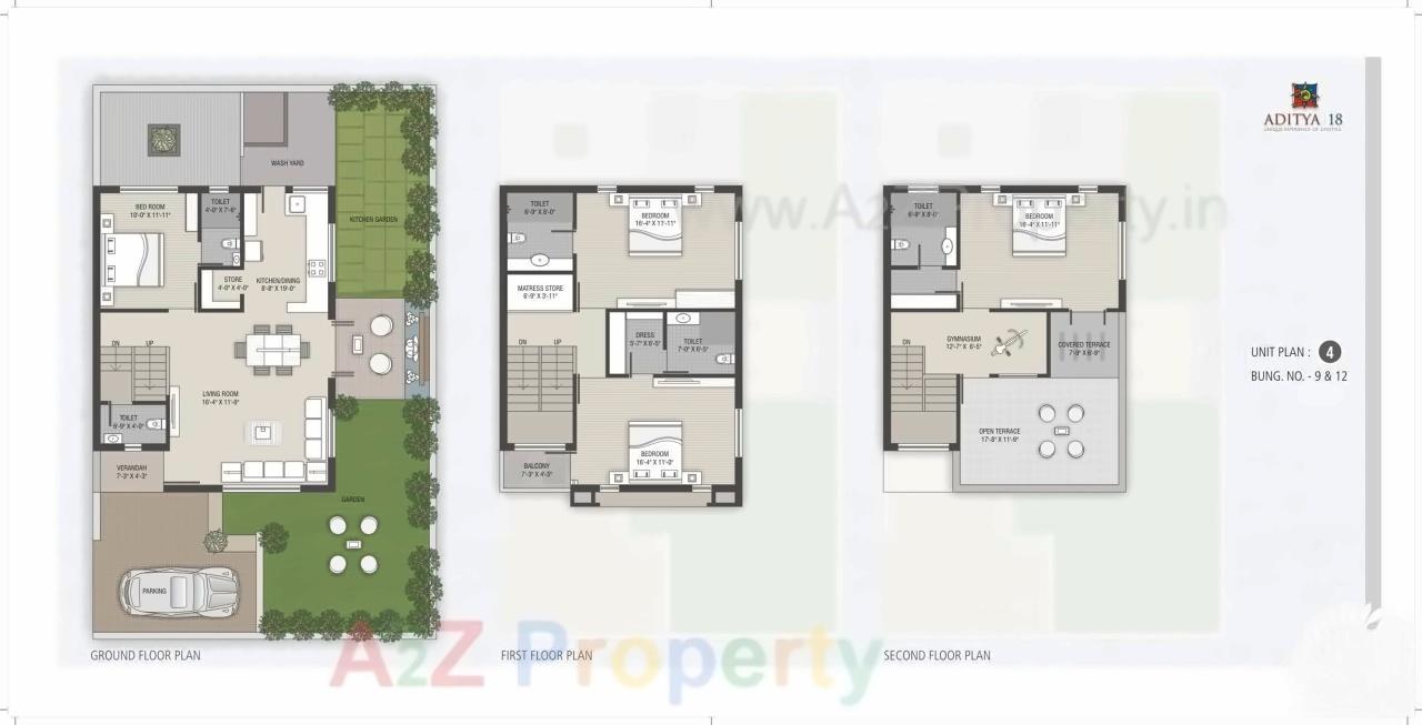 Layout of real estate project Aditya located at Thaltej, Gandhinagar, Gujarat