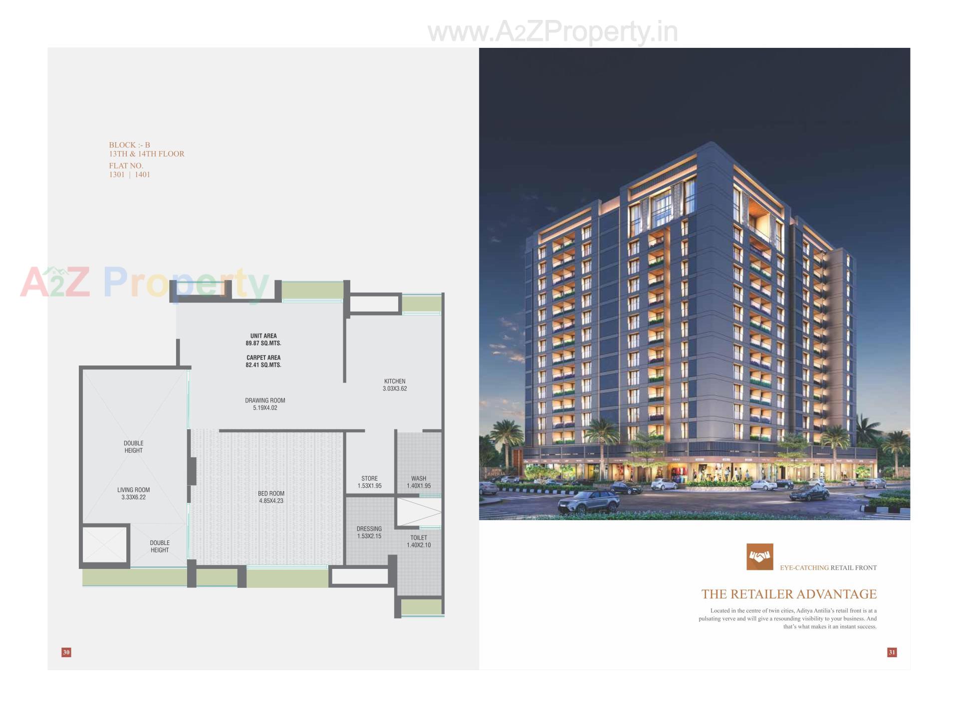 Layout of real estate project Aditya Antilia located at Zundal, Gandhinagar, Gujarat