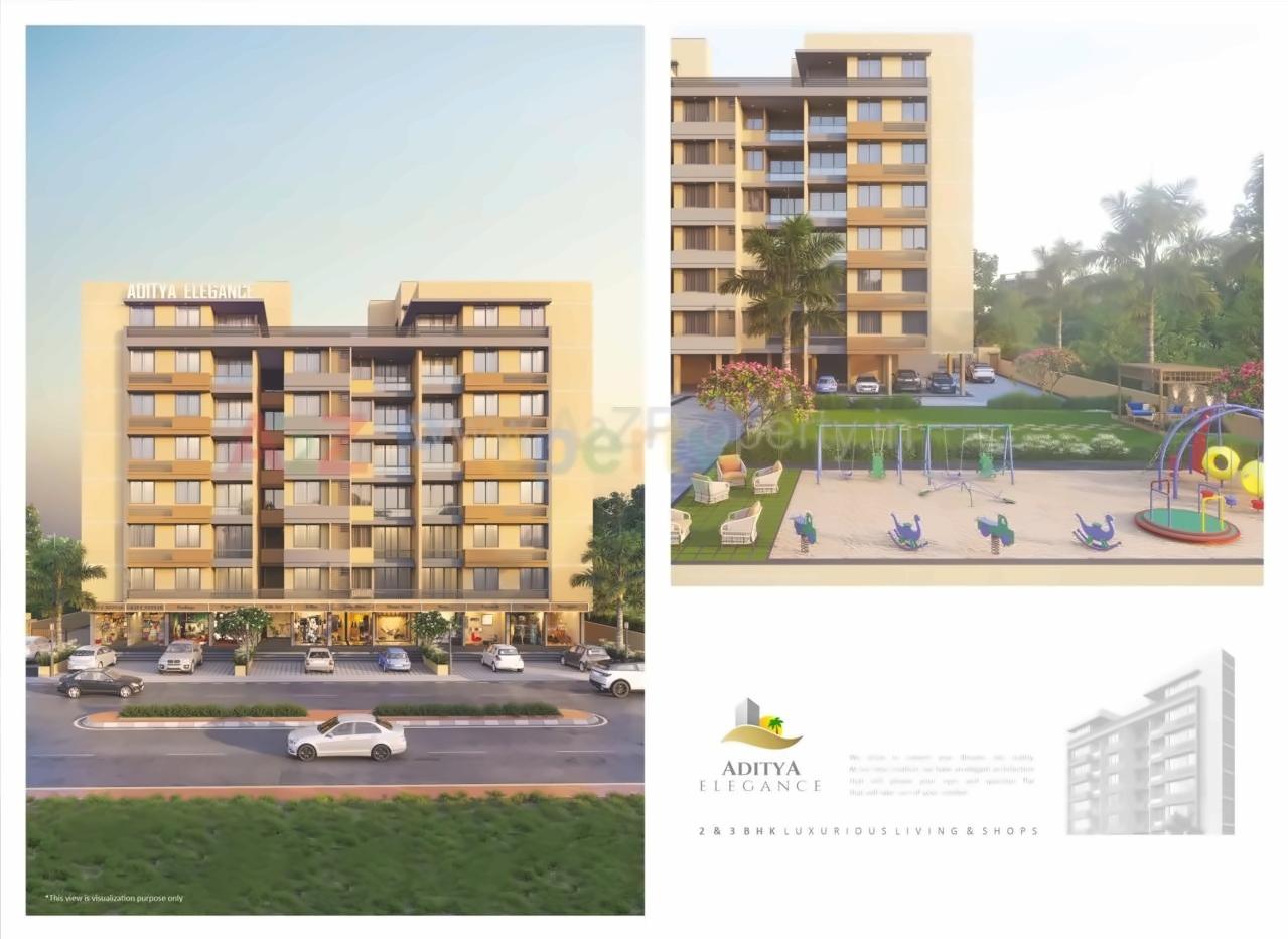 3D Elevation of real estate project Aditya Elegance located at Gandhinagar, Gandhinagar, Gujarat