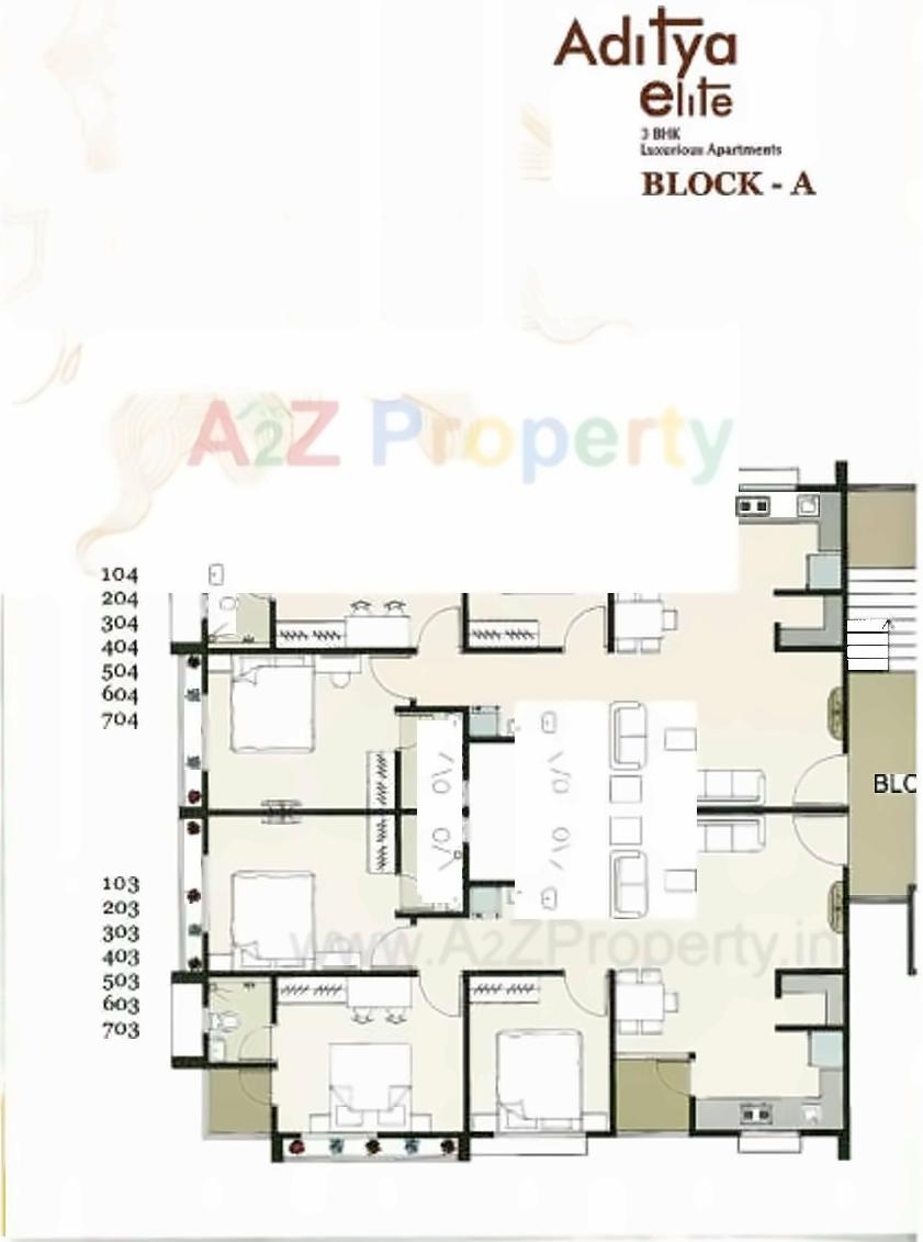 Layout of real estate project Aditya Elite located at Zundal, Gandhinagar, Gujarat
