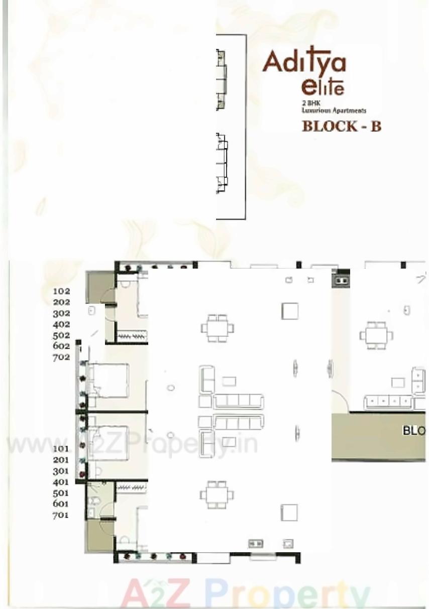 Layout of real estate project Aditya Elite located at Zundal, Gandhinagar, Gujarat