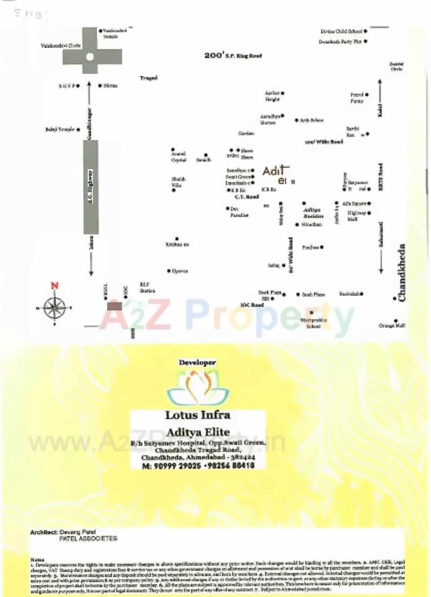  of real estate project Aditya Elite located at Zundal, Gandhinagar, Gujarat