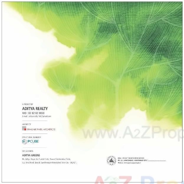  of real estate project Aditya Greens located at Zundal, Gandhinagar, Gujarat