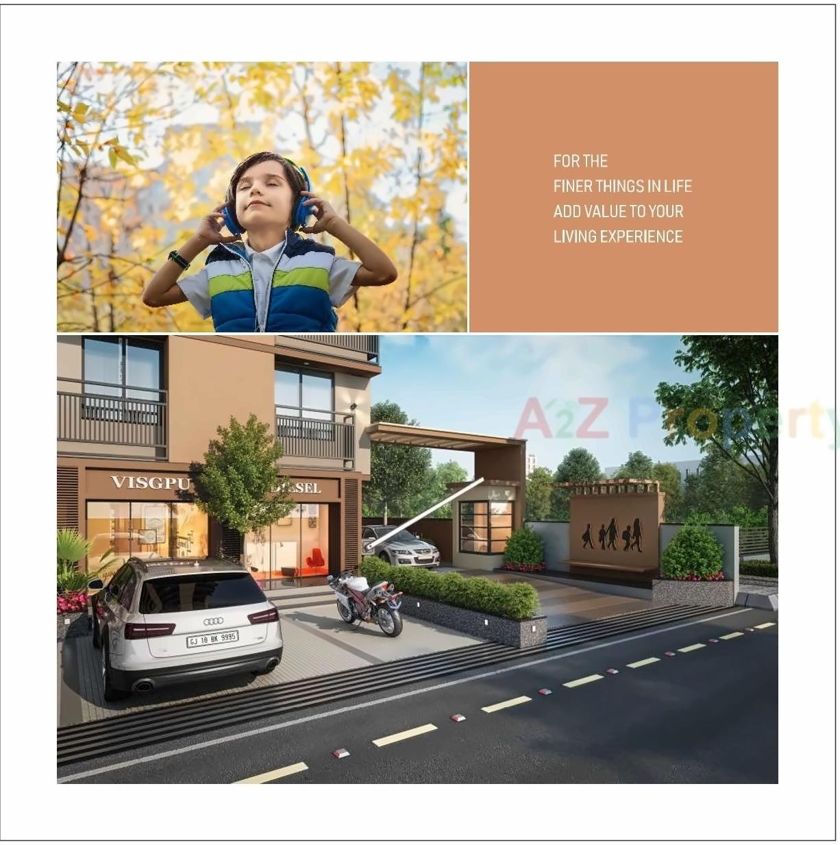 3D Elevation of real estate project Aditya Greens located at Zundal, Gandhinagar, Gujarat