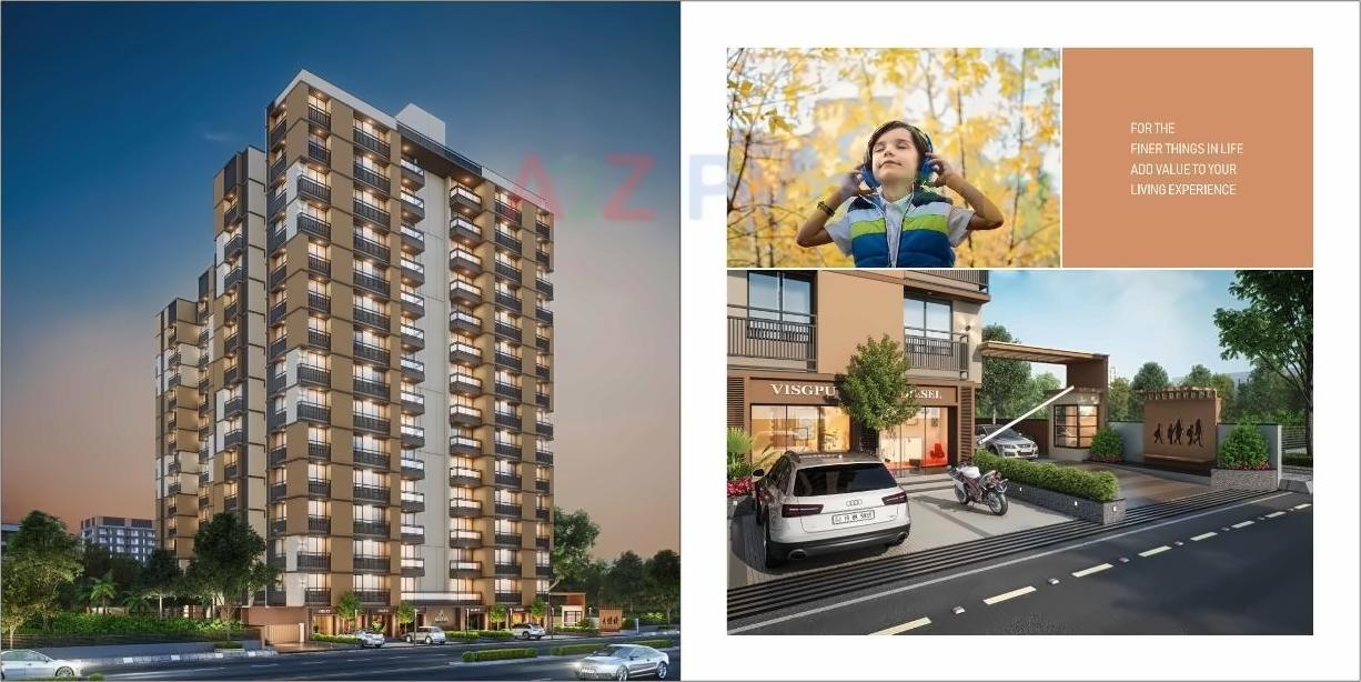 3D Elevation of real estate project Aditya Greens located at Zundal, Gandhinagar, Gujarat