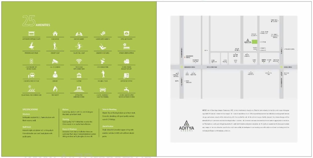  of real estate project Aditya Greens located at Zundal, Gandhinagar, Gujarat