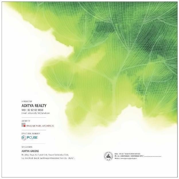  of real estate project Aditya Greens located at Zundal, Gandhinagar, Gujarat