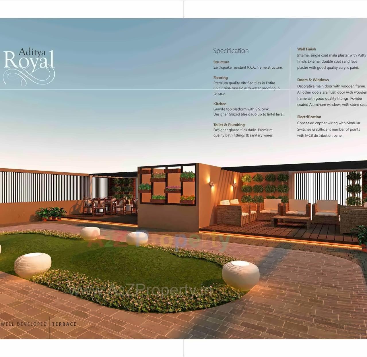 3D Elevation of real estate project Aditya Royal located at Gandhinagar, Gandhinagar, Gujarat