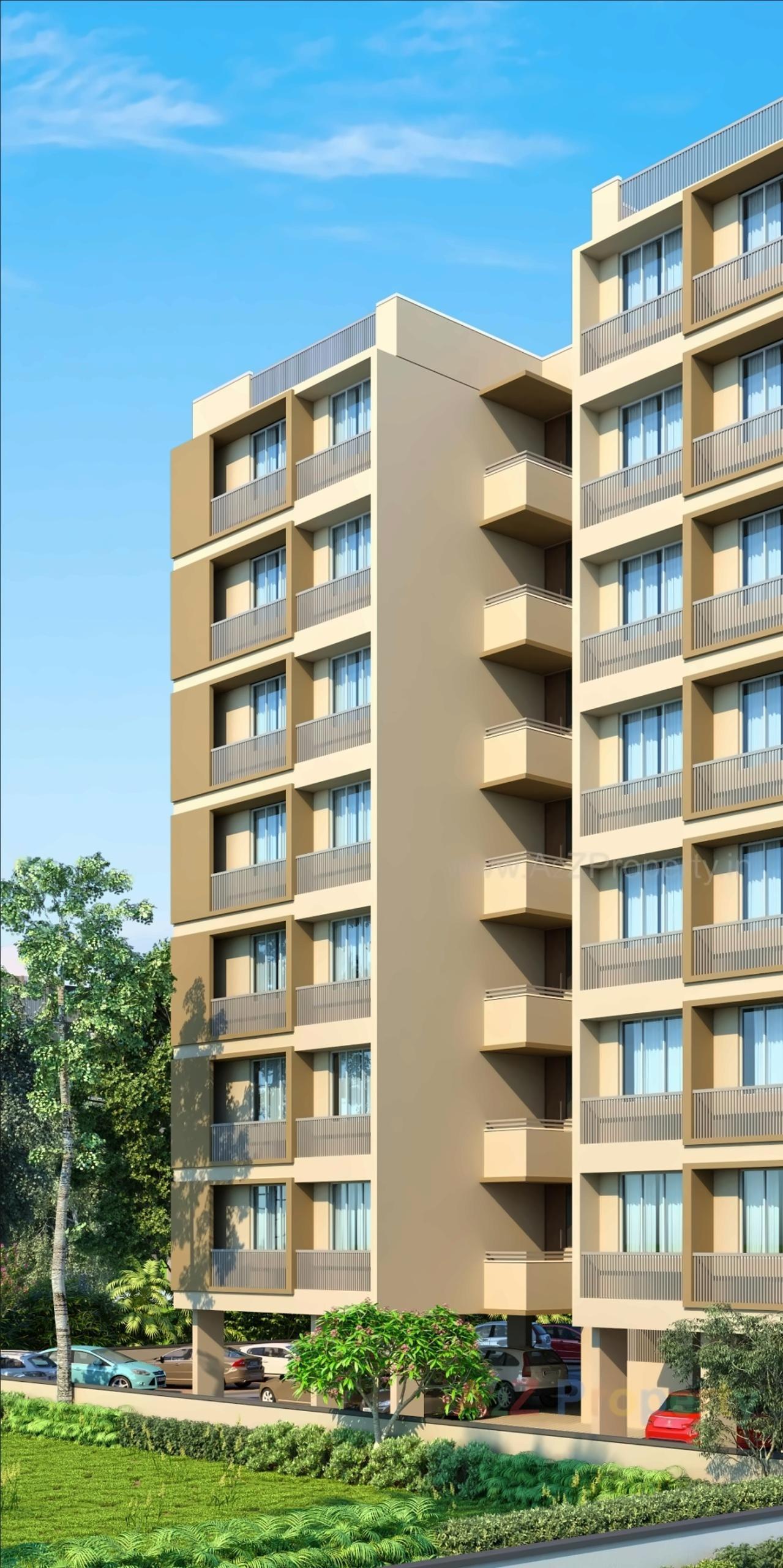 3D Elevation of real estate project Ajay Heights located at Gandhinagar, Gandhinagar, Gujarat