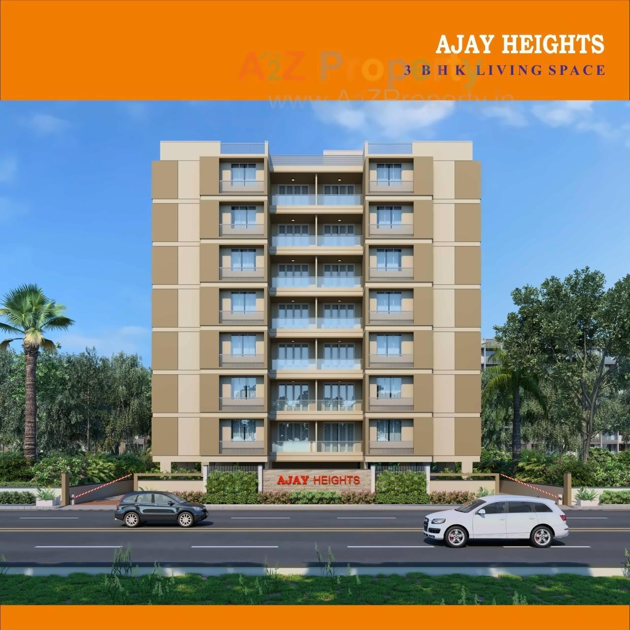 3D Elevation of real estate project Ajay Heights located at Gandhinagar, Gandhinagar, Gujarat