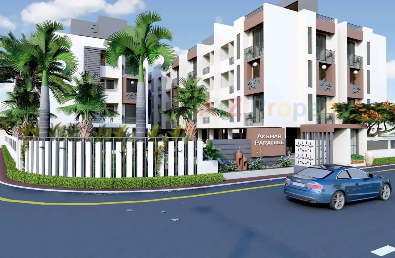 3D Elevation of real estate project Akshar Paradise located at Nana-chiloda, Gandhinagar, Gujarat