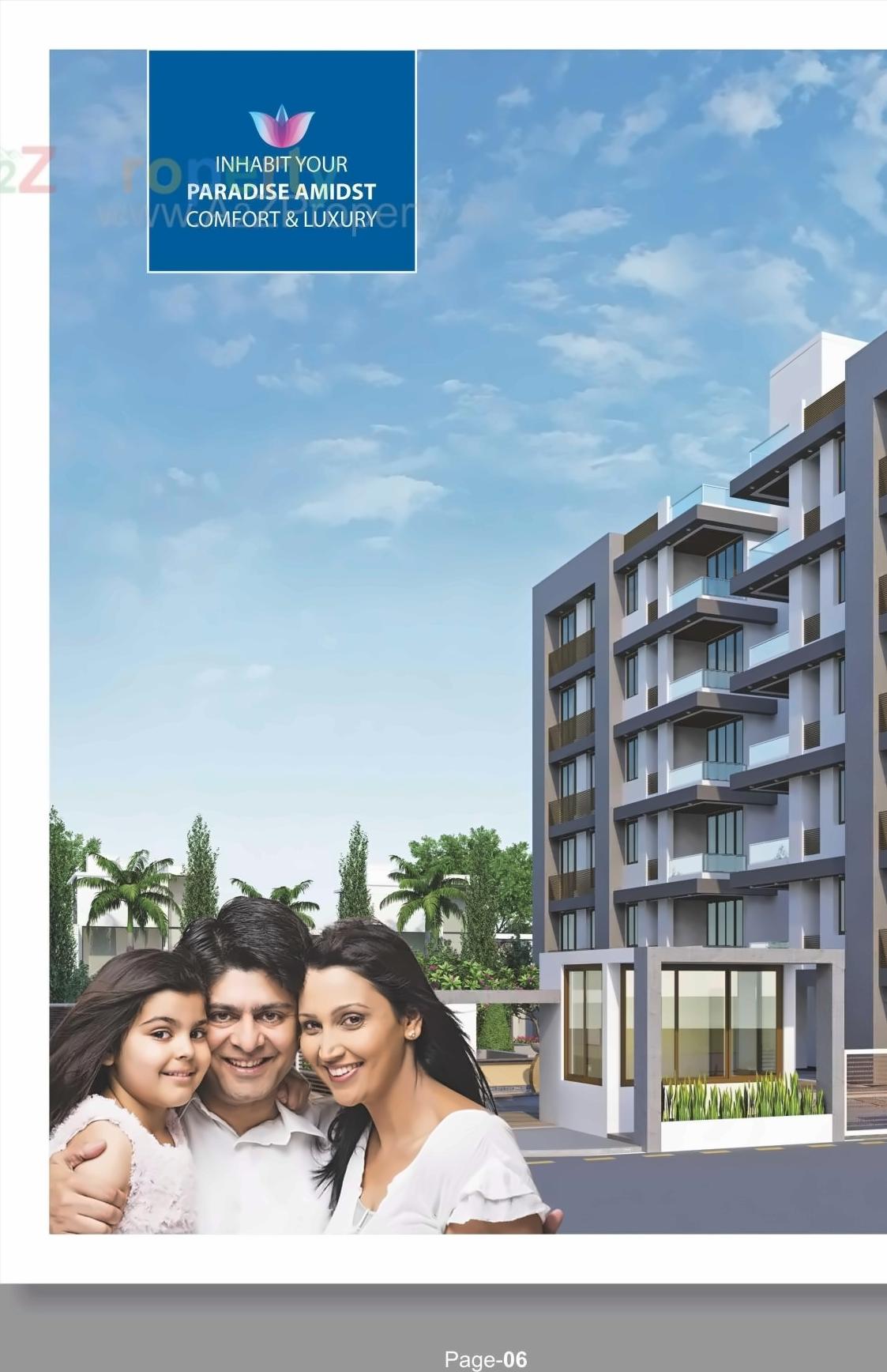 3D Elevation of real estate project Akshar Paradise located at Sargasan, Gandhinagar, Gujarat