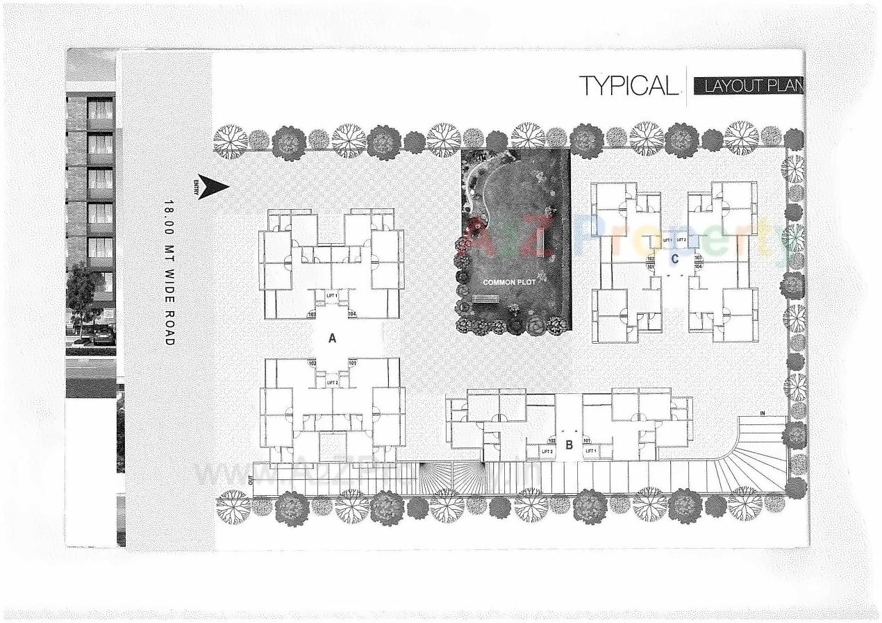 Layout of real estate project Akshar Platinium located at Nana-chiloda, Gandhinagar, Gujarat