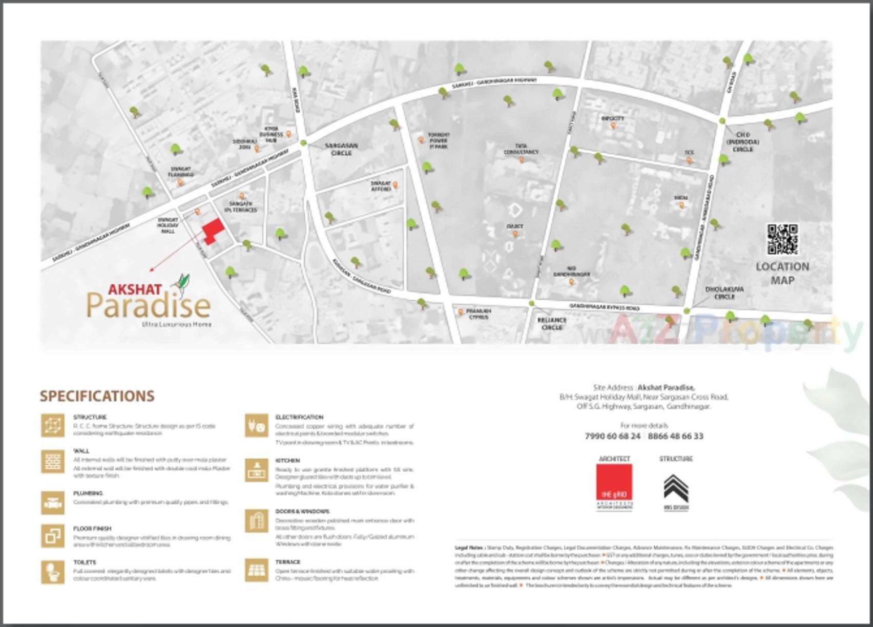  of real estate project Akshat Paradise located at Sargasan, Gandhinagar, Gujarat