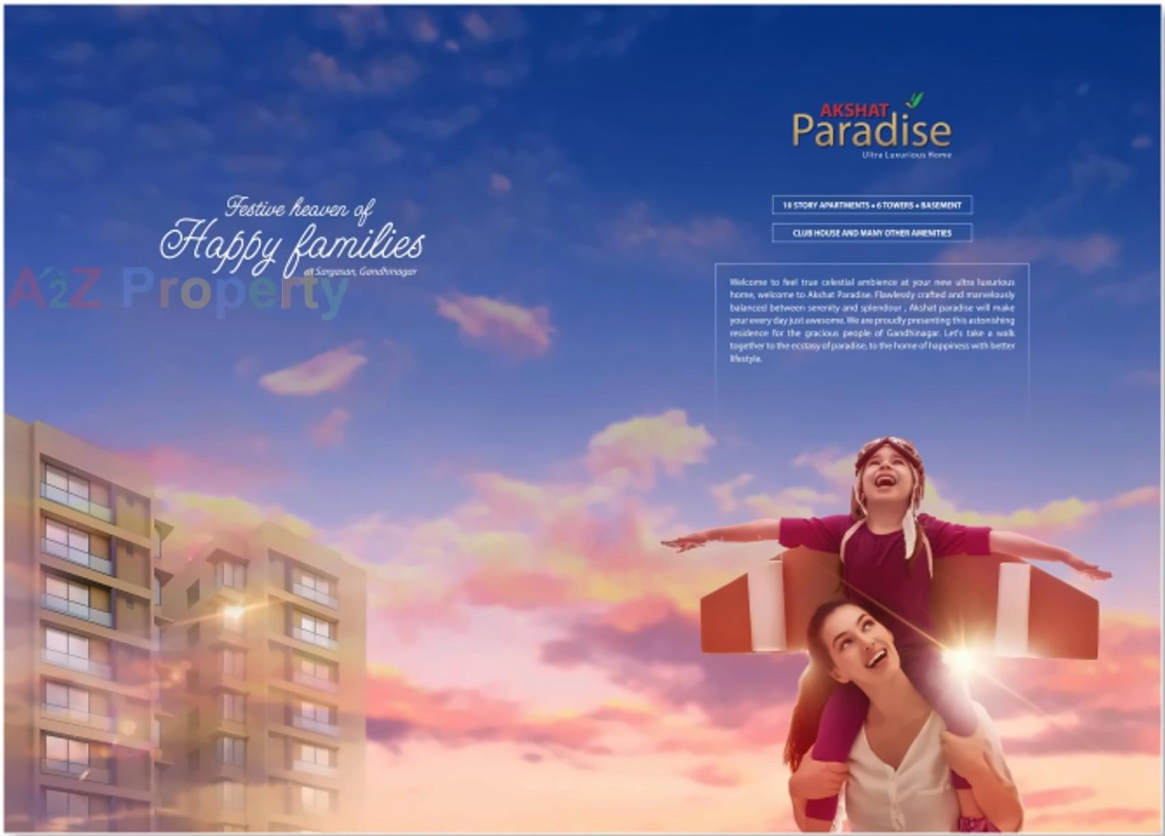  of real estate project Akshat Paradise located at Sargasan, Gandhinagar, Gujarat